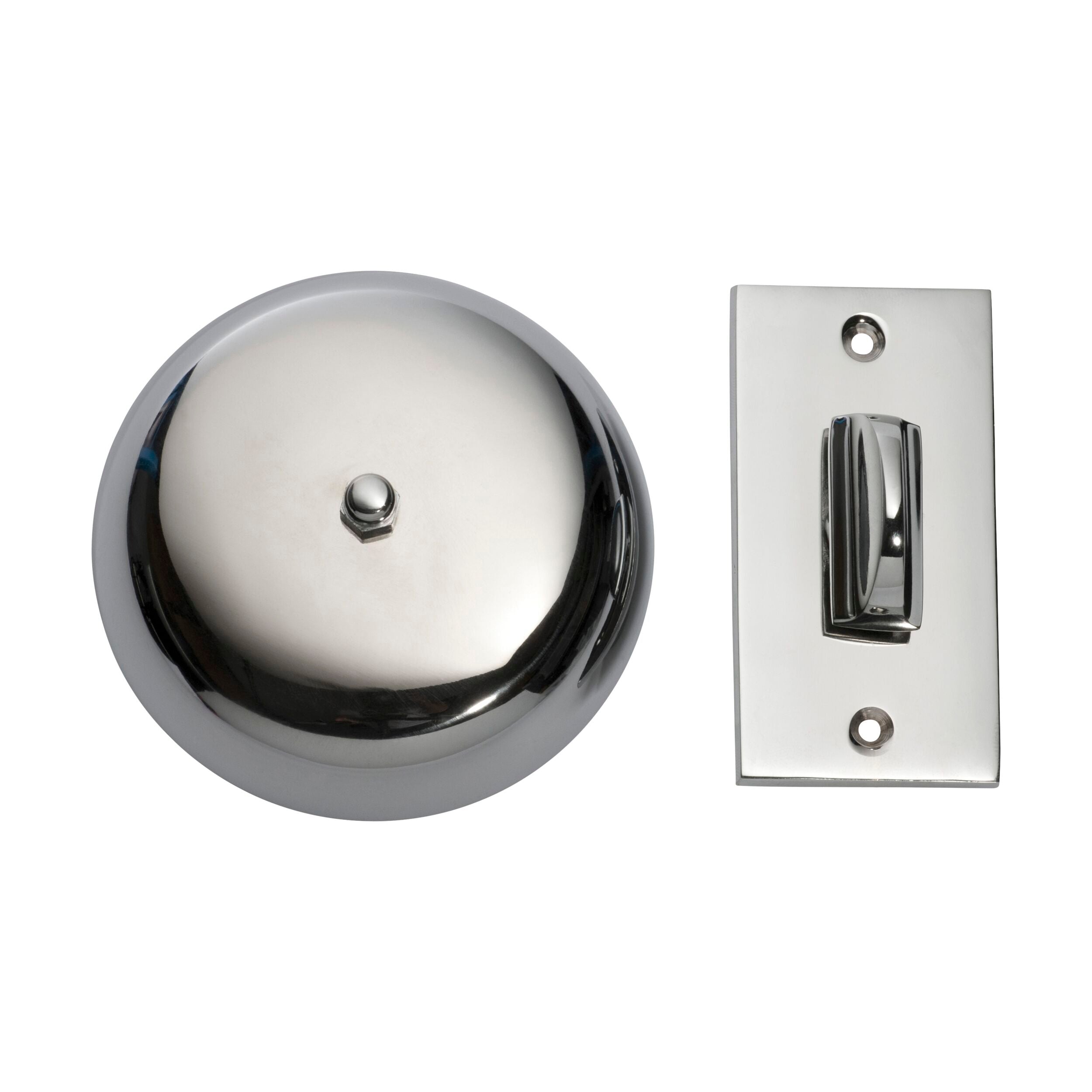 5517 Turn Bell Plain Chrome Plated D90mm - Durable Chrome-Plated Bell for Automotive, Motorcycle & DIY Projects - Perfect for Restoration, Custom Builds & Decorative Applications