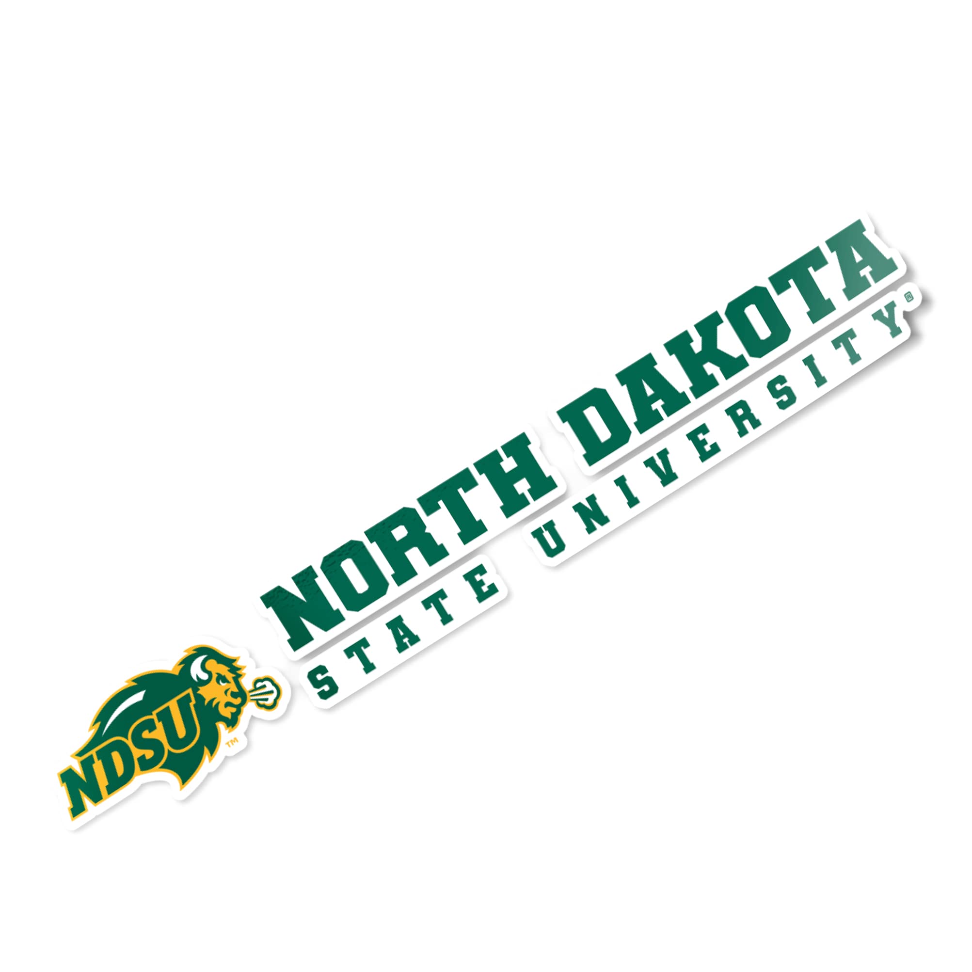 NDSU Bison & Desert Cactus Vinyl Decal - 8 Inch Durable Sticker for Laptop, Water Bottle, Car, Scrapbook - North Dakota State University Logo & Name - Perfect for College Pride, School Spirit & Fan Gifts