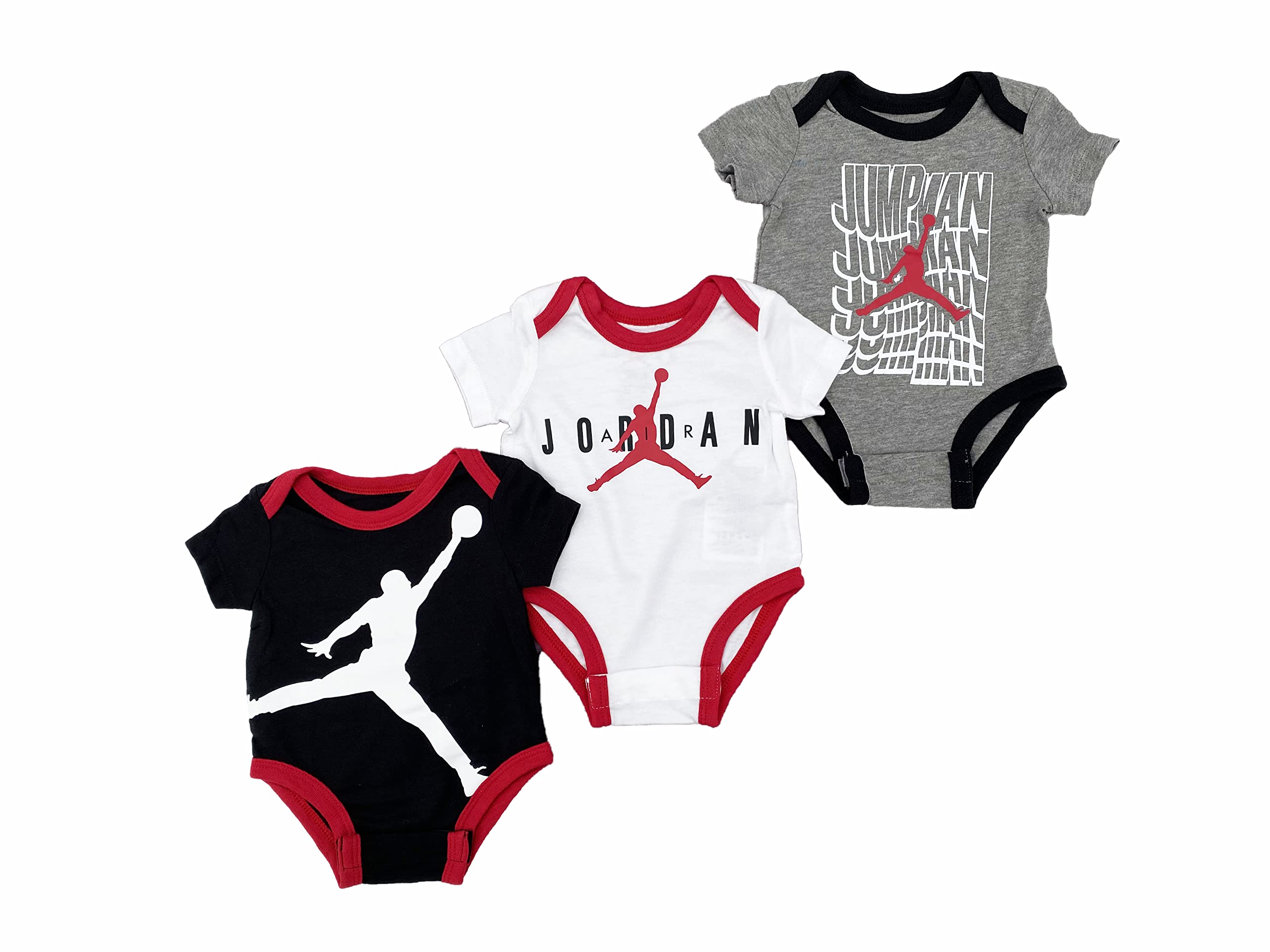 Nike Jordan Baby Bodysuits 3-Pack - Soft Cotton Onesies for Newborns & Infants - Perfect for Playtime, Outings & Family Photos