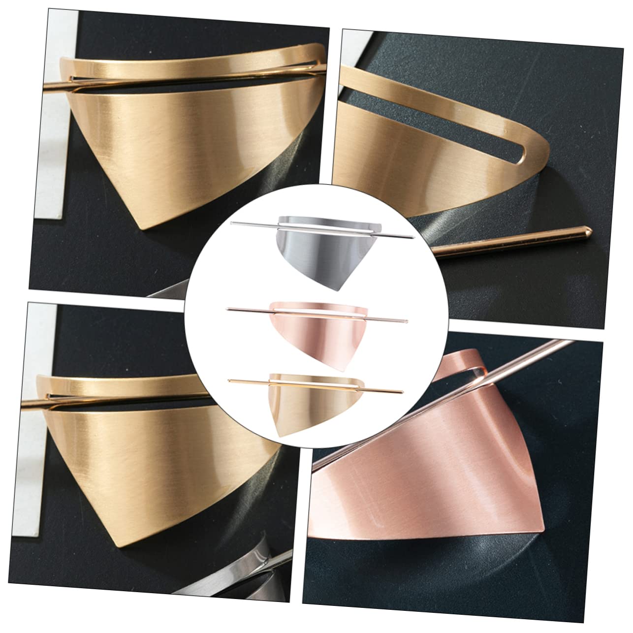 POPETPOP 3-Piece Metal Hairpin Set for Women - Elegant Hair Clips for Banquet, Party & Special Occasions - Perfect for Weddings, Proms and Formal Events