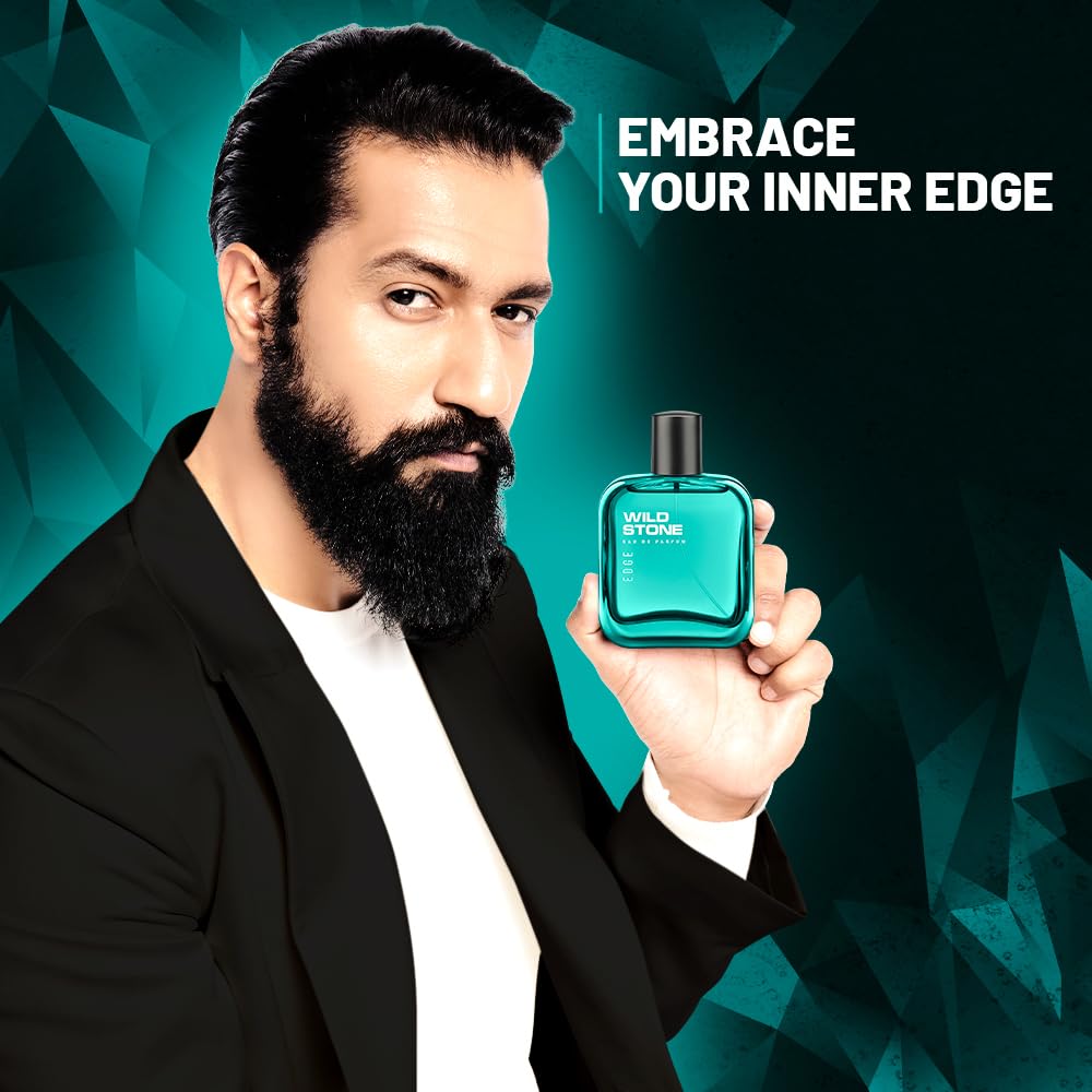 Wild Stone Edge Eau de Parfum for Men - Long Lasting Fresh Fragrance, 100ml | Premium Cologne | Gift for Husband, Boyfriend | Perfect for Office, Date Night & Special Occasions