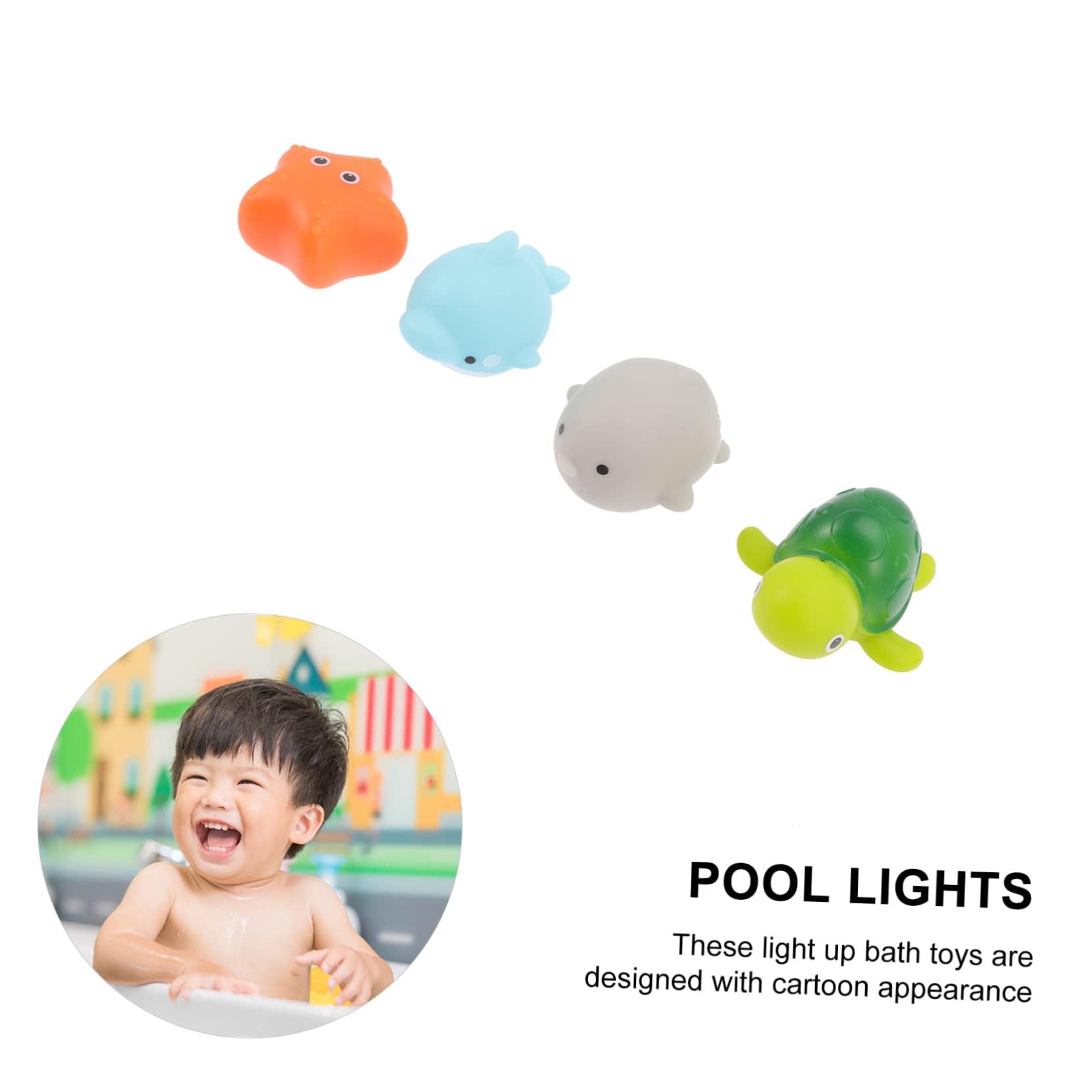 VICASKY 12 Pack LED Bath Toys for Kids - Glow in Dark Bathtub Toys, Floating Water Play Set for Toddlers & Babies - Fun Sensory Bath Time, Pool Party & Night Light Play