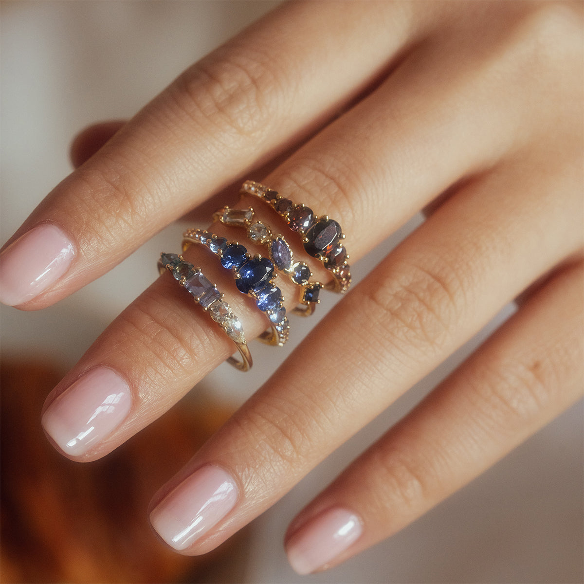 Shades of You Ombre Birthstone Ring - Personalized Stackable Jewelry for Women, Perfect for Birthdays, Anniversaries & Everyday Wear