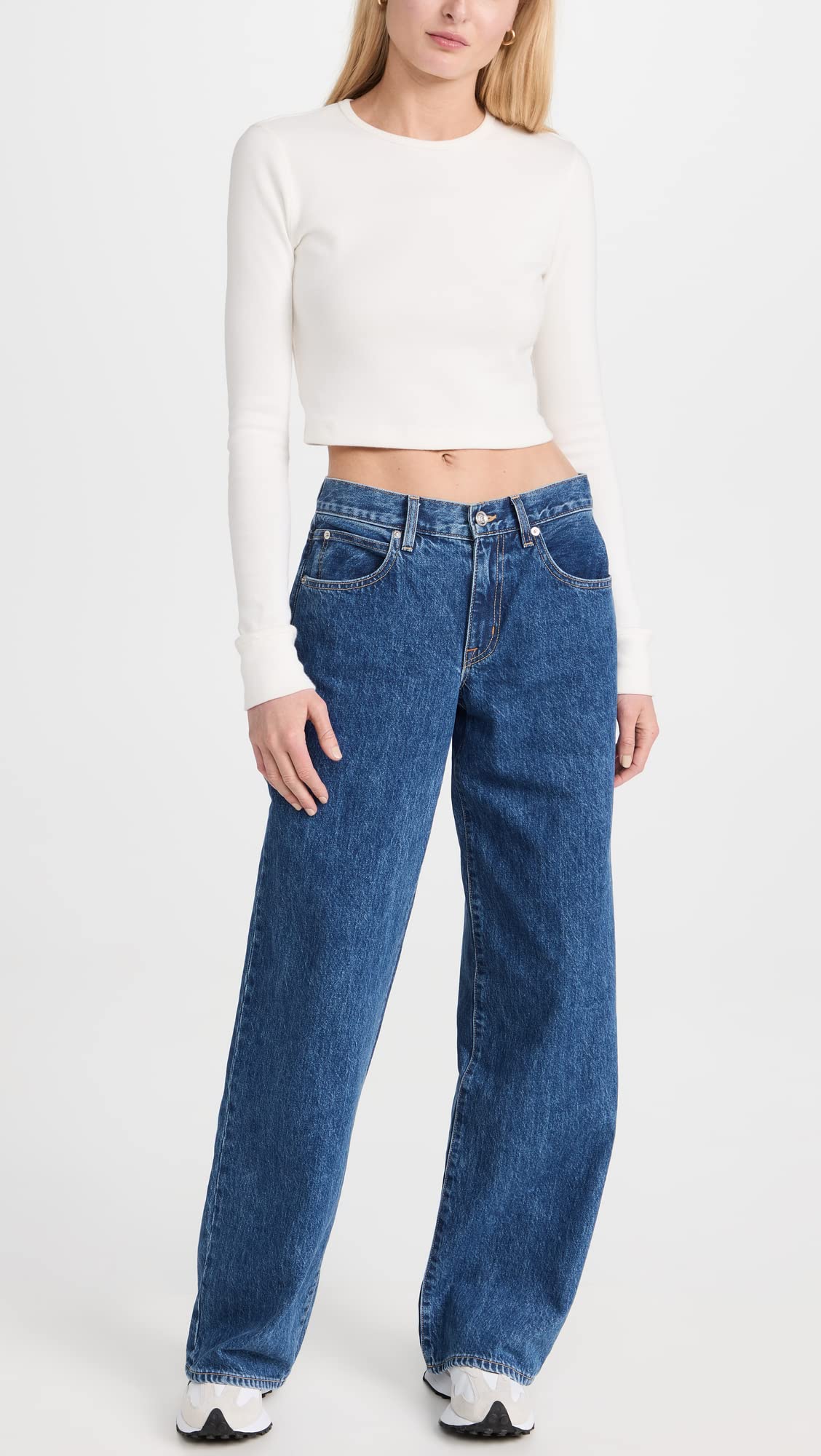 Women's Mica High Waisted Wide Leg Jeans - Comfortable Stretch Denim Pants for Casual Wear & Everyday Outfits