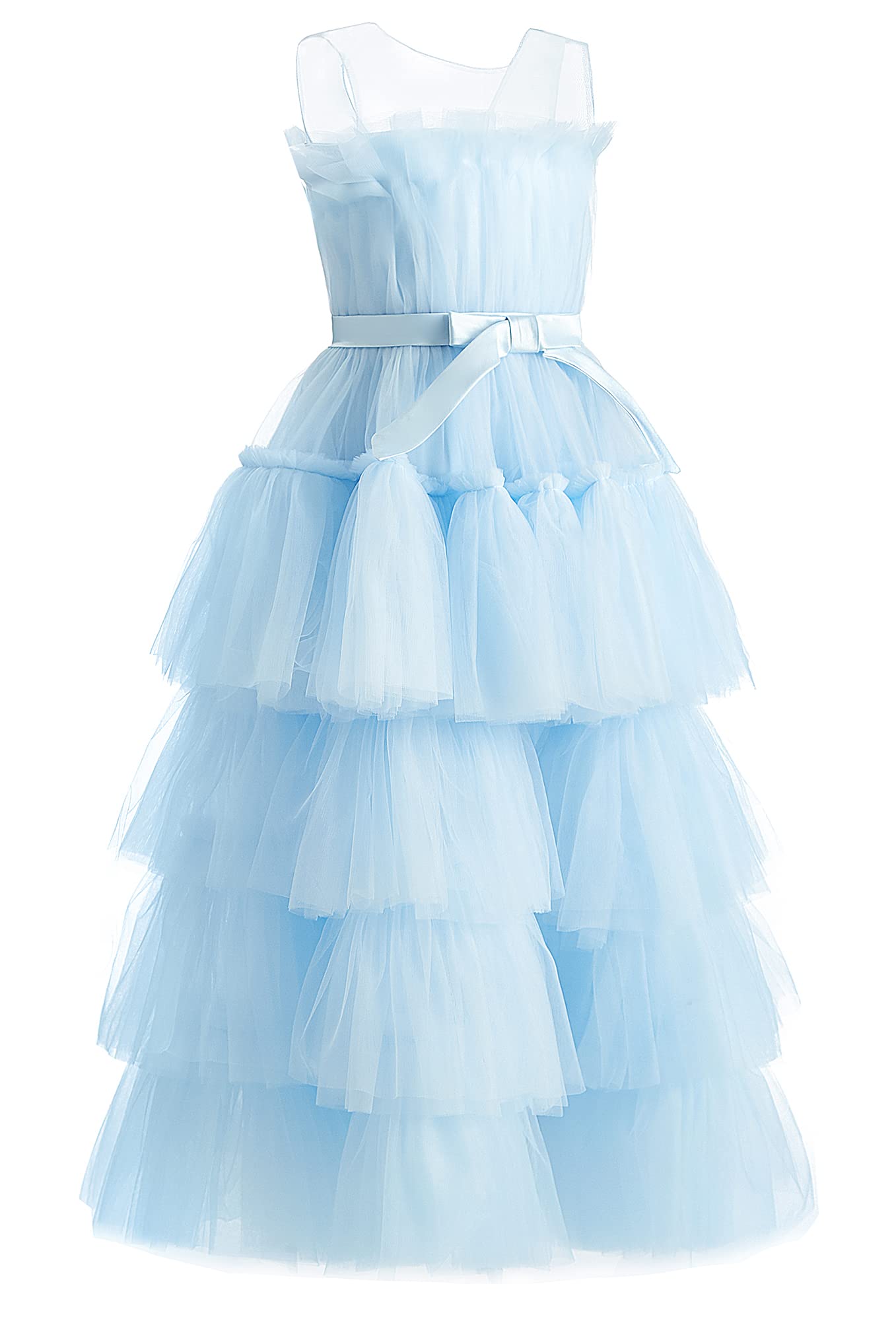 Yexinbridal Girls Princess Pageant Dress - Tulle High-Low Ball Gown for Kids Birthday Party, Pageant, Special Occasions & Photo Shoots