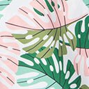 Vintage Green & Pink Monstera Leaf Print Solana Tankini Swim Top - Perfect for Beach Vacations, Pool Parties & Summer Getaways