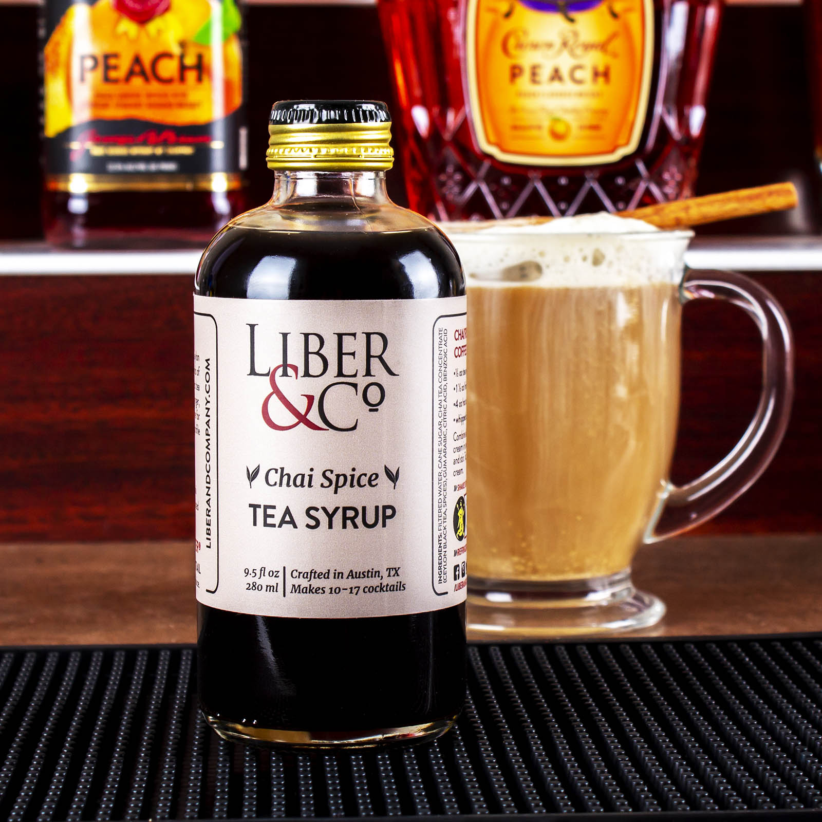 Organic Chai Spice Tea Syrup - Premium Spiced Black Tea Concentrate for Lattes, Baking & Cocktails | Perfect for Coffee Shops, Home Brewing & Gift Giving