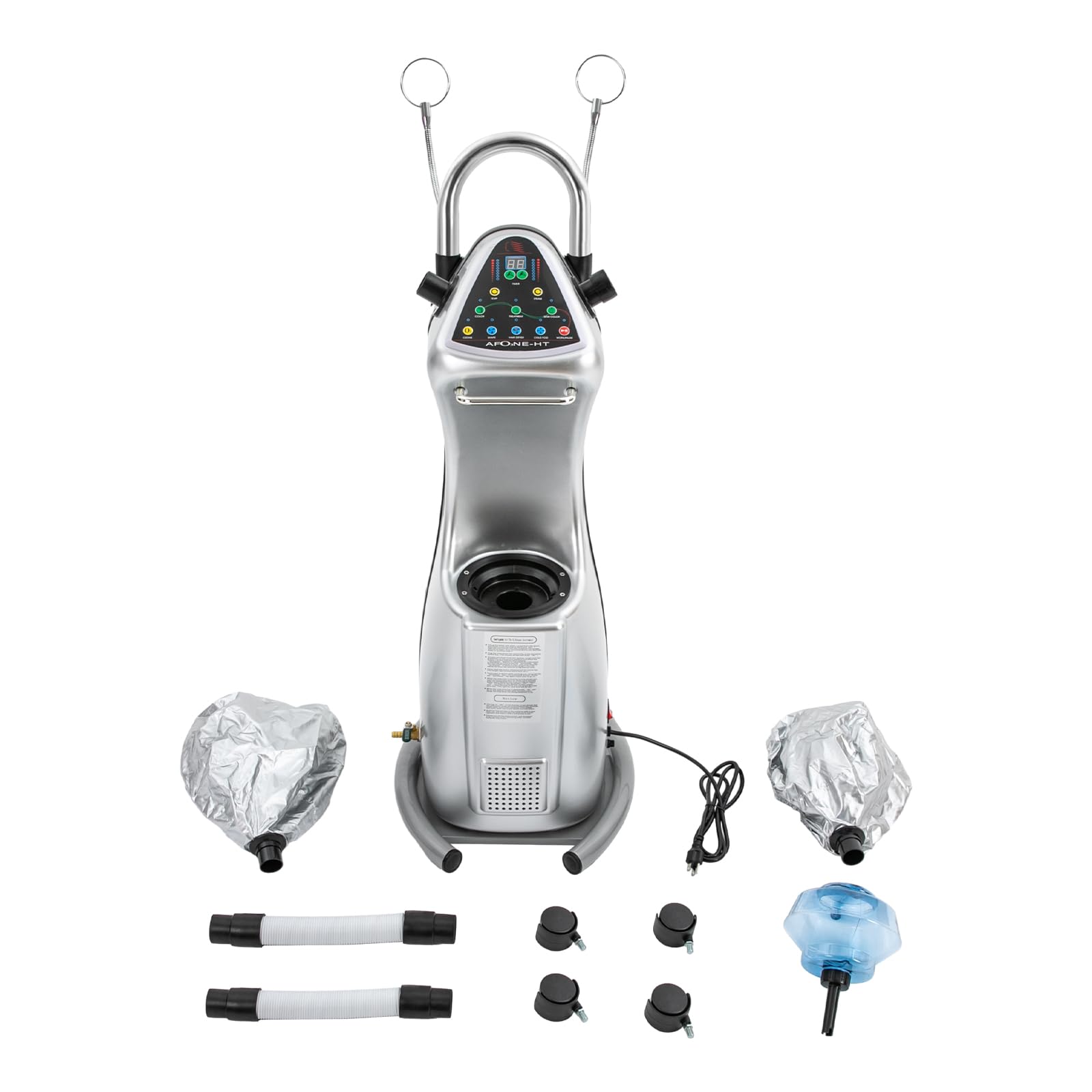 7 in 1 Professional Salon Stand Hair Steamer - 650W Hooded Hair Dryer with Wheels - Multifunctional Hair Color Processor & Treatment Machine for Salon & SPA - Perfect for Deep Conditioning, Keratin Treatments & Scalp Therapy