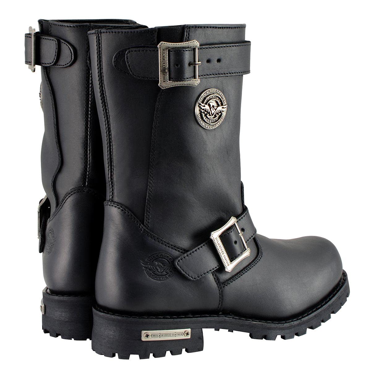 Milwaukee Premium Leather Engineer Motorcycle Boots for Men - Classic Riding Boots Collection - Durable & Comfortable for Long Rides & Cruising