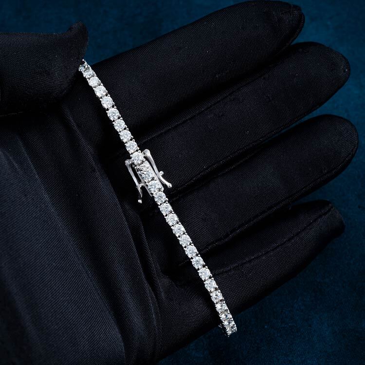 3mm Moissanite Tennis Bracelet 925 Sterling Silver Jewelry for Women - Perfect for Weddings, Anniversaries & Special Occasions