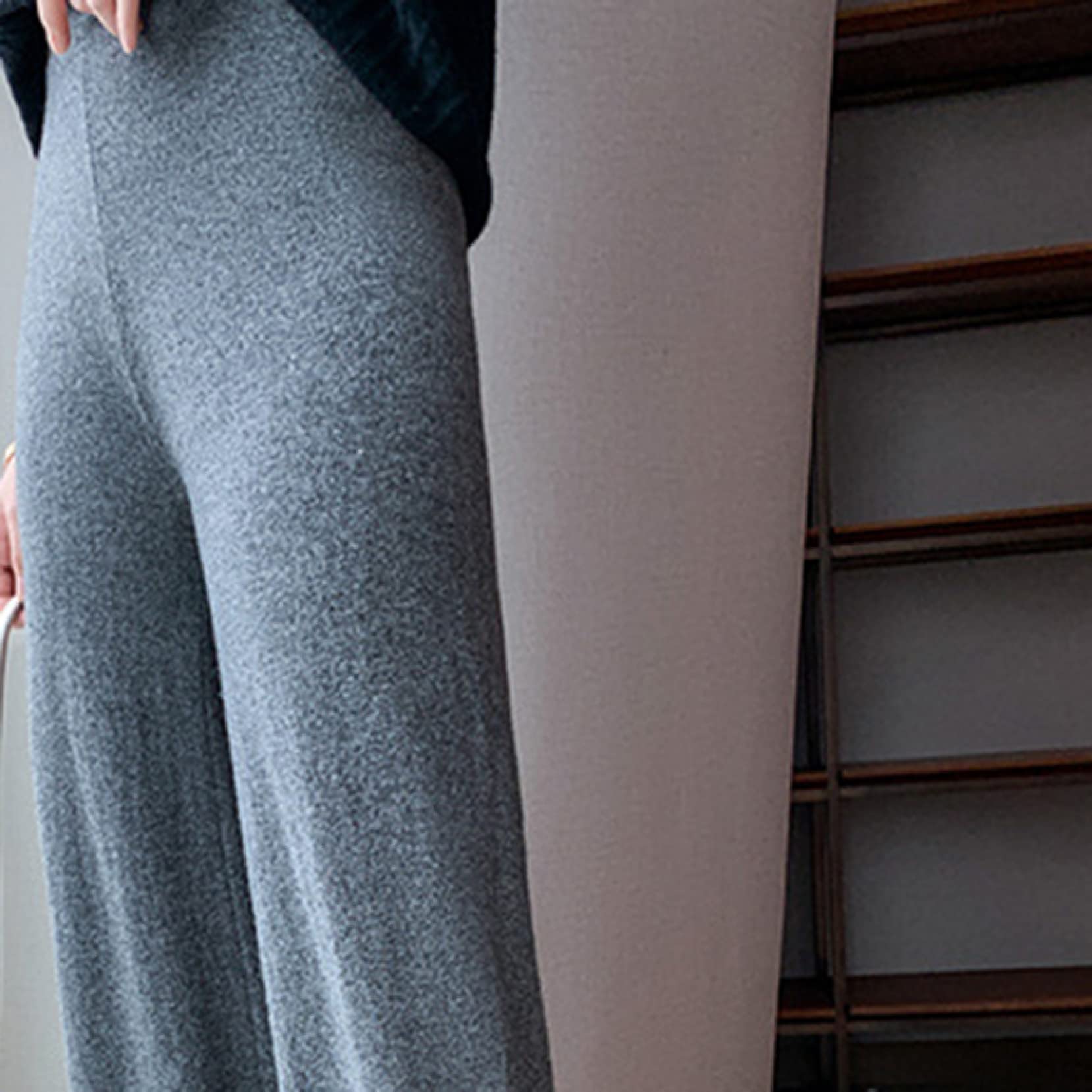 Women's Wide Leg Dress Pants - Breathable Wool Tummy Control Trousers for All Seasons | Office Wear, Business Casual & Travel Outfits