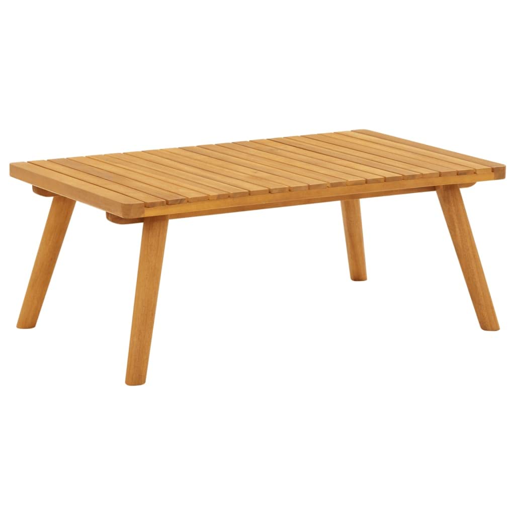Stylish Acacia Wood Patio Lounge Chair Set with Coffee Table 35.4