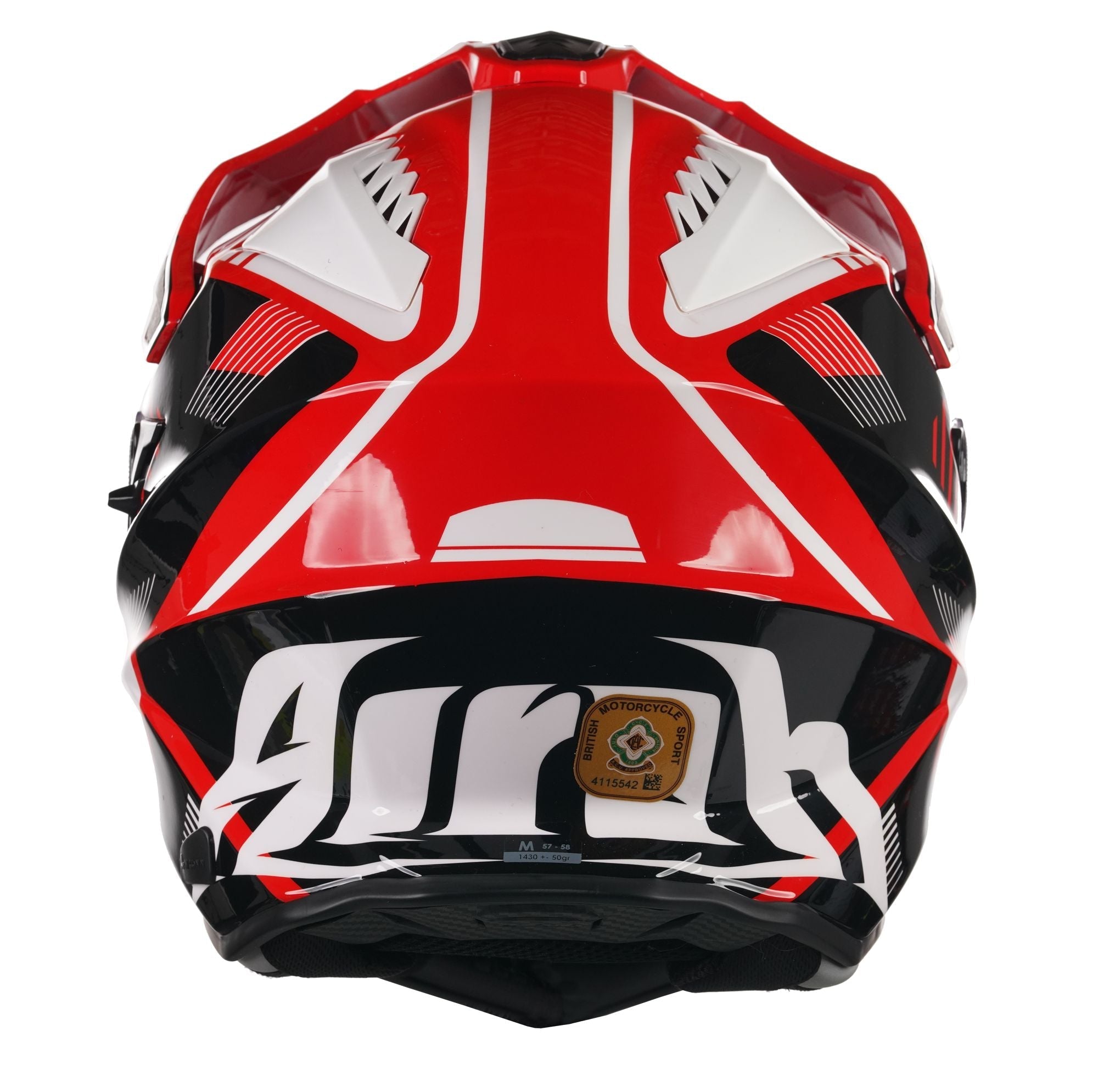 Airoh Commander Adventure Gloss Boost Red Motorcycle Helmet - Lightweight DOT Certified Full Face Helmet for Street & Off-Road Biking - Perfect for Adventure Touring & Long-Distance Riding
