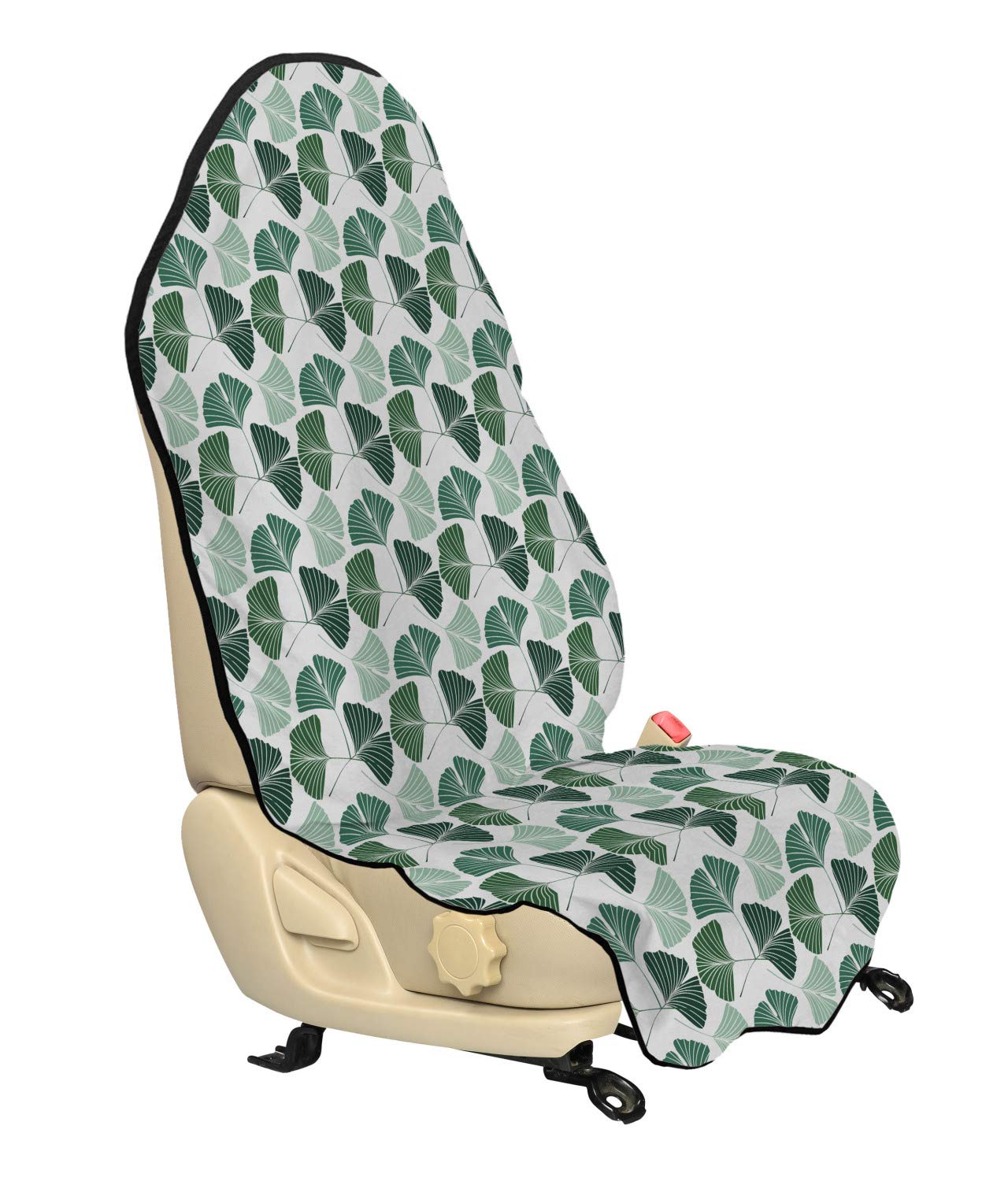 Ambesonne Gingko Car Seat Hoodie - Universal Fit Non-Slip Car Seat Cover Protector (30