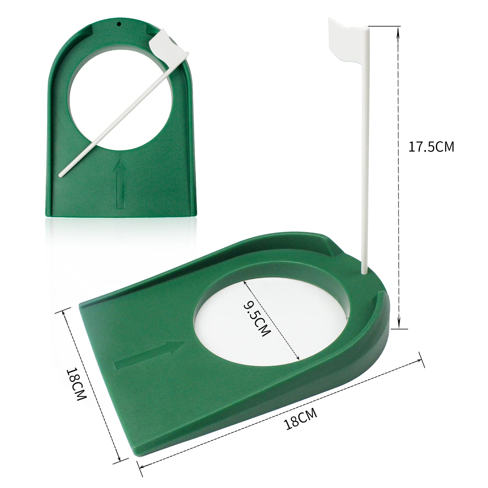 Premium Golf Putting Cup & Flag Training Set (3-Pack) – Professional Indoor/Outdoor Practice Putting Aid for Men & Women – Perfect for Home, Office, Garage, Yard & Backyard Golf Training | Improve Short Game Skills