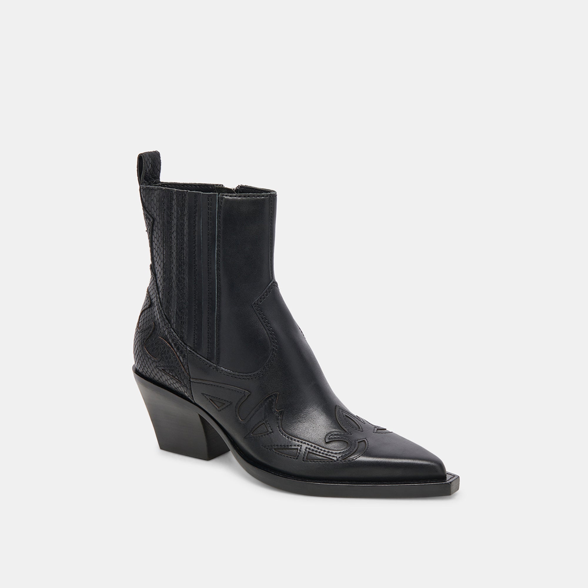 RAMSON Women's Black Leather Booties - Stylish Ankle Boots for Casual Outfits & Winter Fashion
