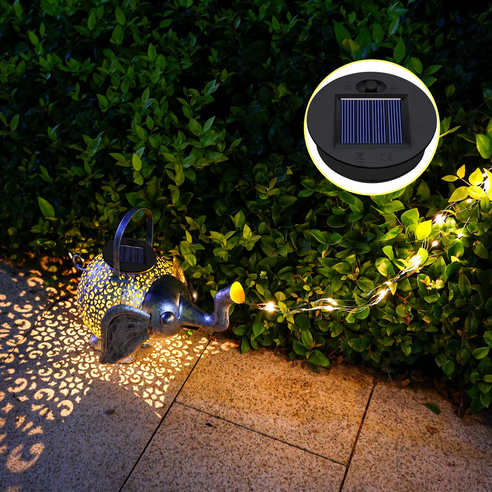 2 Pack Solar Light Replacement Top (2.76in Top, 2.36in Bottom) - Waterproof DIY Solar Lantern Parts for Outdoor Hanging Lights (Warm White) | Perfect for Garden, Patio, Pathway & Backyard Decoration