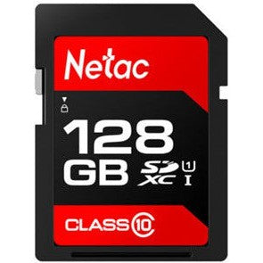 Netac P600 128GB SDHC U1/C10 Memory Card - High Speed for DSLR Cameras, Drones, and Action Cameras - Perfect for 4K Video Recording and Fast Data Transfer