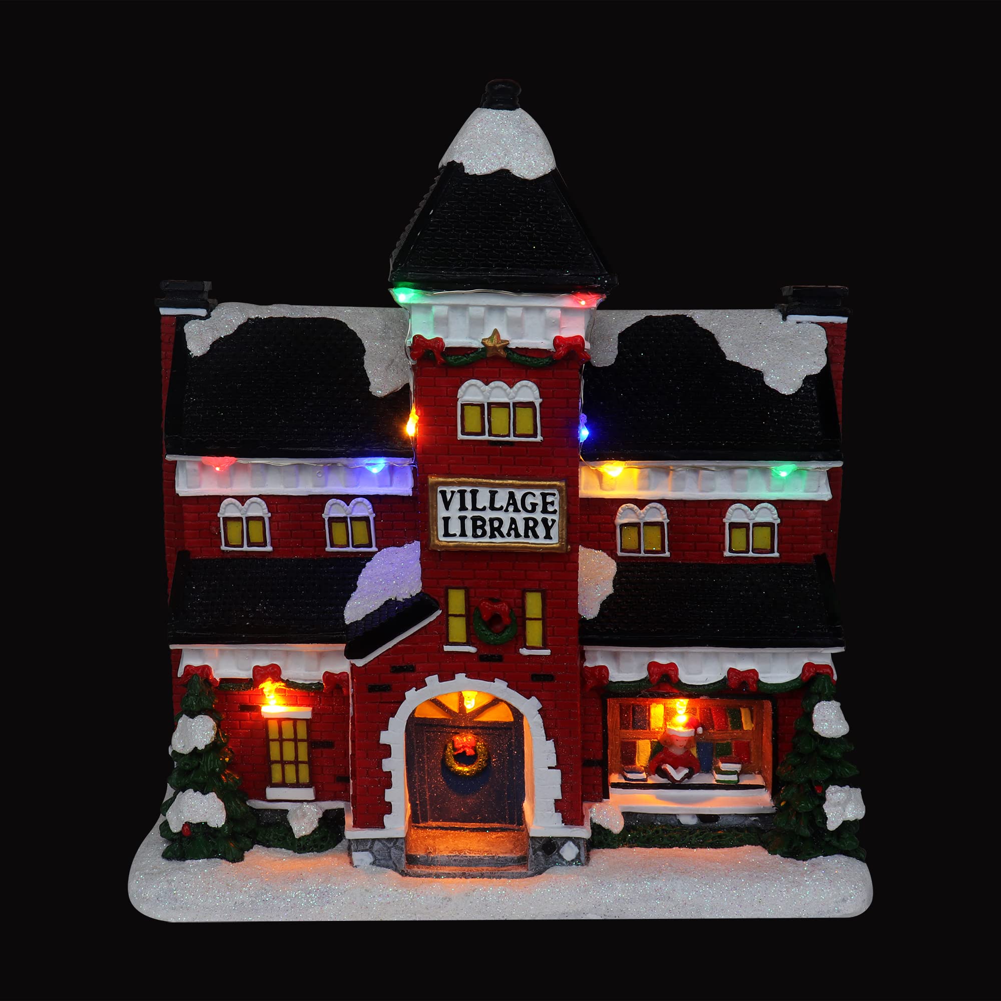 LED Musical Christmas Village Tabletop Display - Holiday Decor with Lights & Music for Home, Office - Perfect Christmas Gift for Family & Friends - Ideal for Mantel, Shelf, or Holiday Party Centerpiece