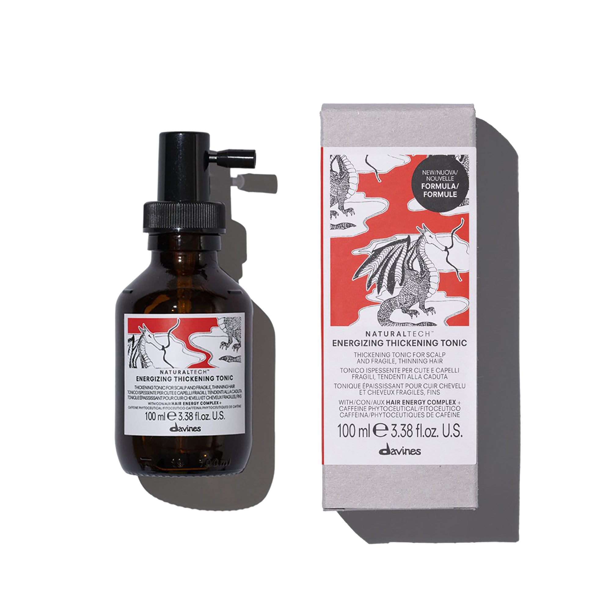 Davines Energizing Thickening Tonic for Hair Growth - Volumizing & Strengthening Hair Treatment for Thicker, Fuller Hair - Perfect for Daily Use & Styling