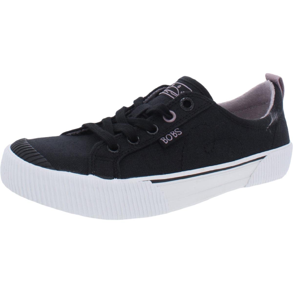Skechers Women's BOBS B-Wilder Casual Fashion Sneakers - Black | Comfortable Slip-On Shoes for Walking, Travel & Everyday Wear