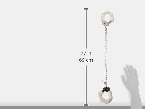 Ouch! by Shots America - Beginner's Furry Leg Cuffs in White - Soft Restraints for Cosplay, Roleplay & BDSM Beginners