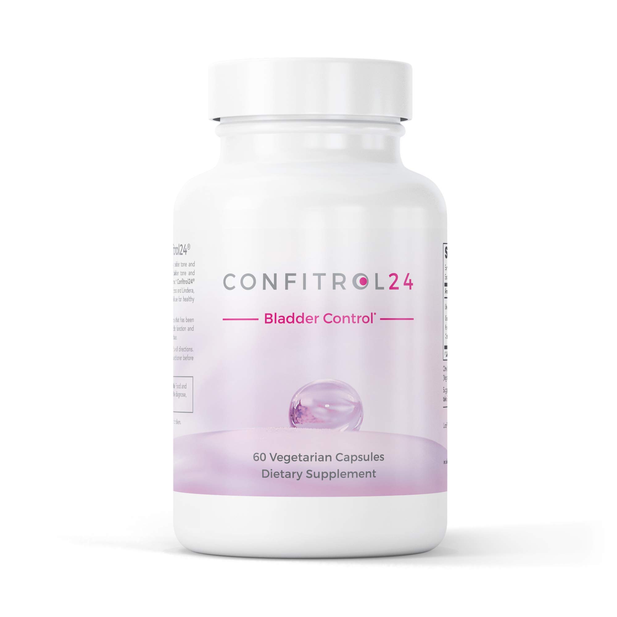 Confitrol24 Bladder Control Supplement for Women & Men - Natural Urinary Support for Incontinence & Overactive Bladder - Daily Health Pills for Better Bladder Function at Work, Travel & Night