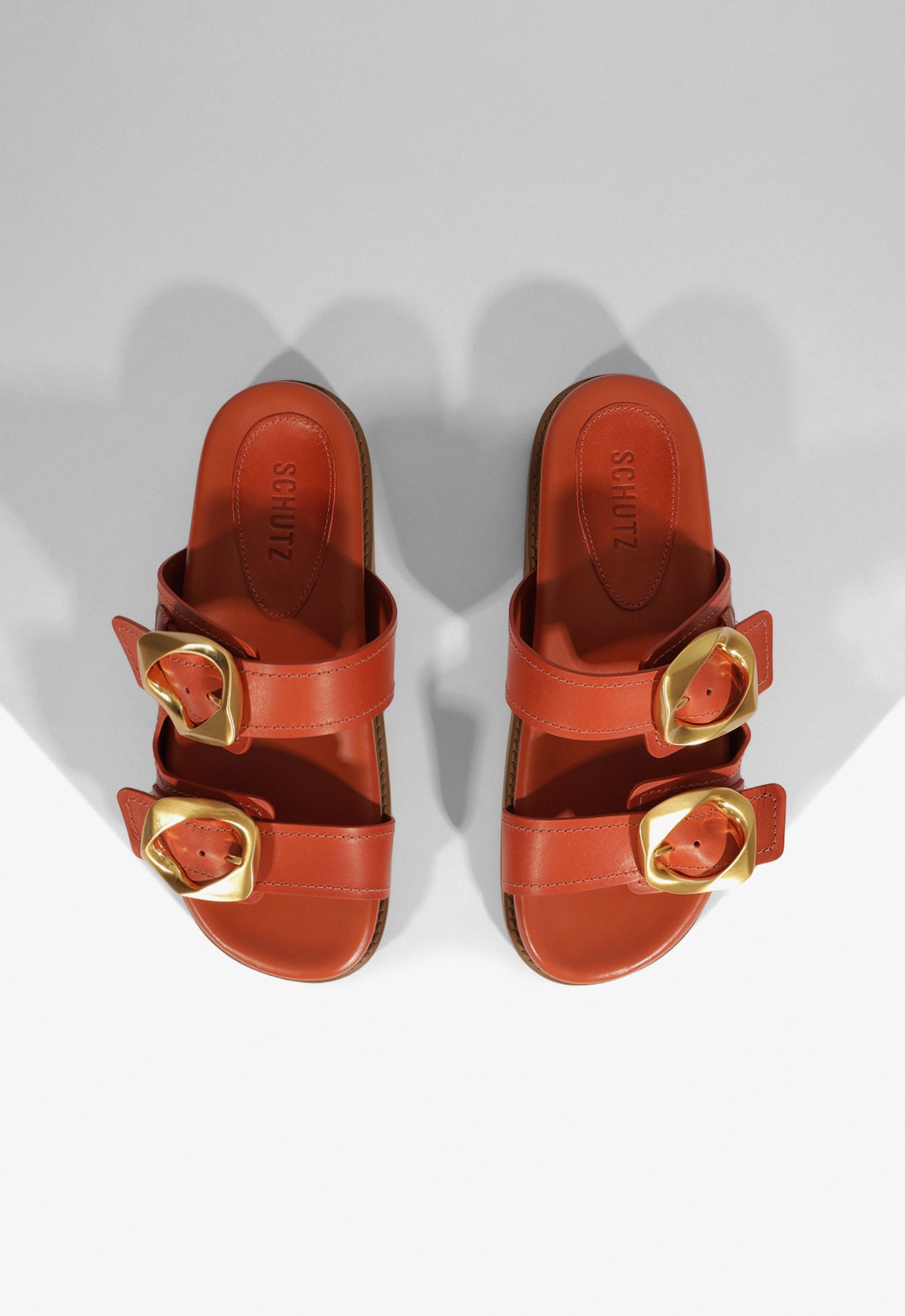 Olga Orange Leather Sporty Sandal - Women's Fashion Casual Sandals for Summer, Outdoor Activities & Beach Wear