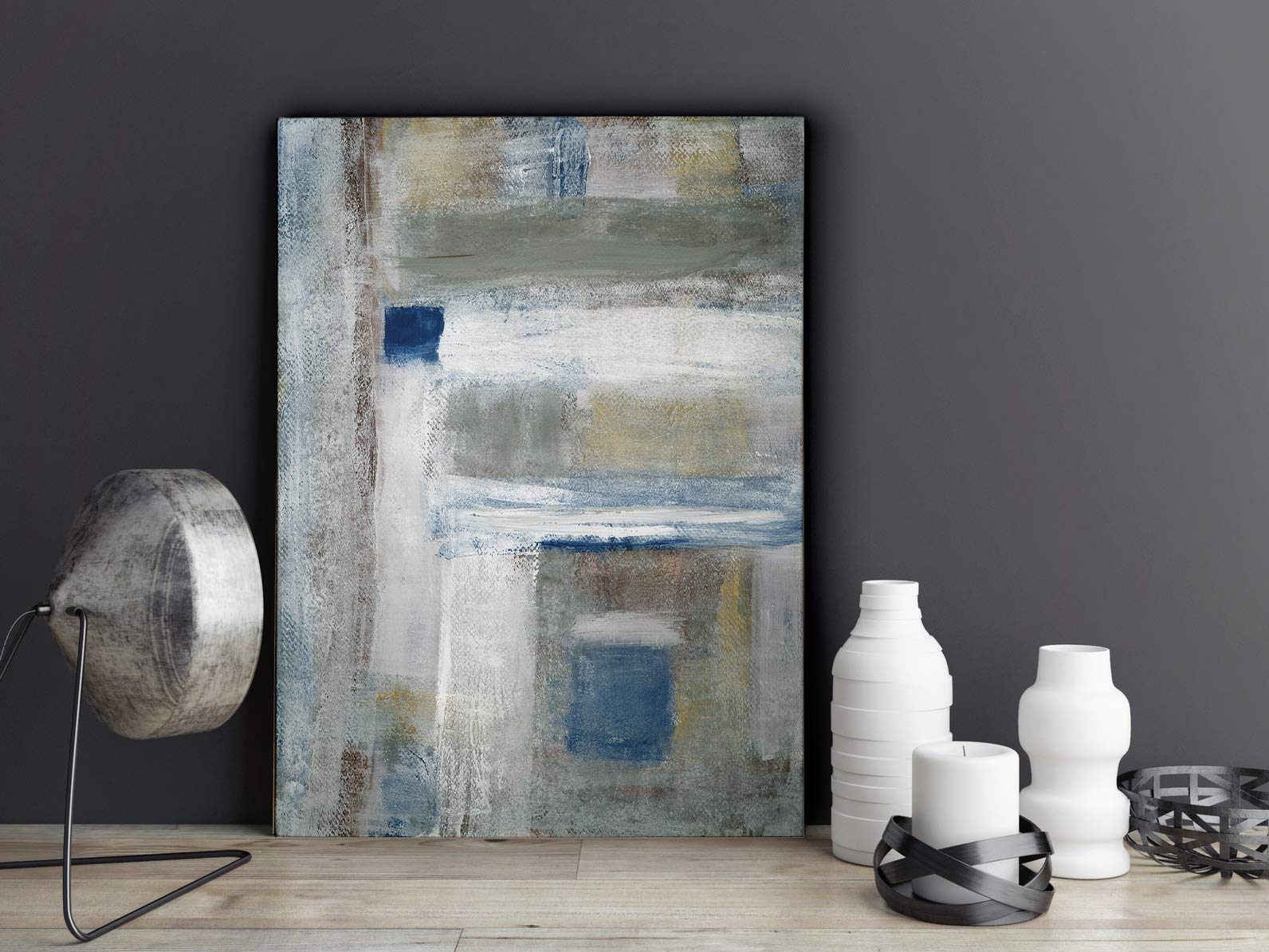 Tribeca I Gallery Wrapped Canvas Wall Art - Modern Abstract Painting for Living Room, Bedroom & Office Decor - Ready to Hang Home Wall Decor