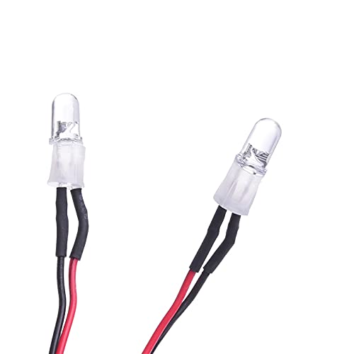 2-Pack 5MM Super White LED Headlight Replacement Kit for RC Cars, Trucks, Tanks & Crawlers - High Brightness DIY Upgrade for Night Racing and Off-Road Adventures