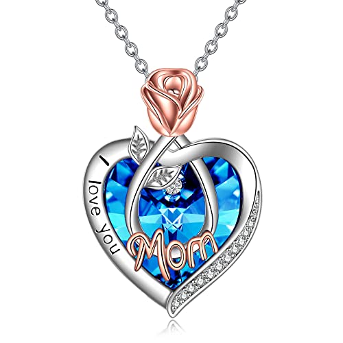 09 Sep-Mom Necklace with Heart Crystal