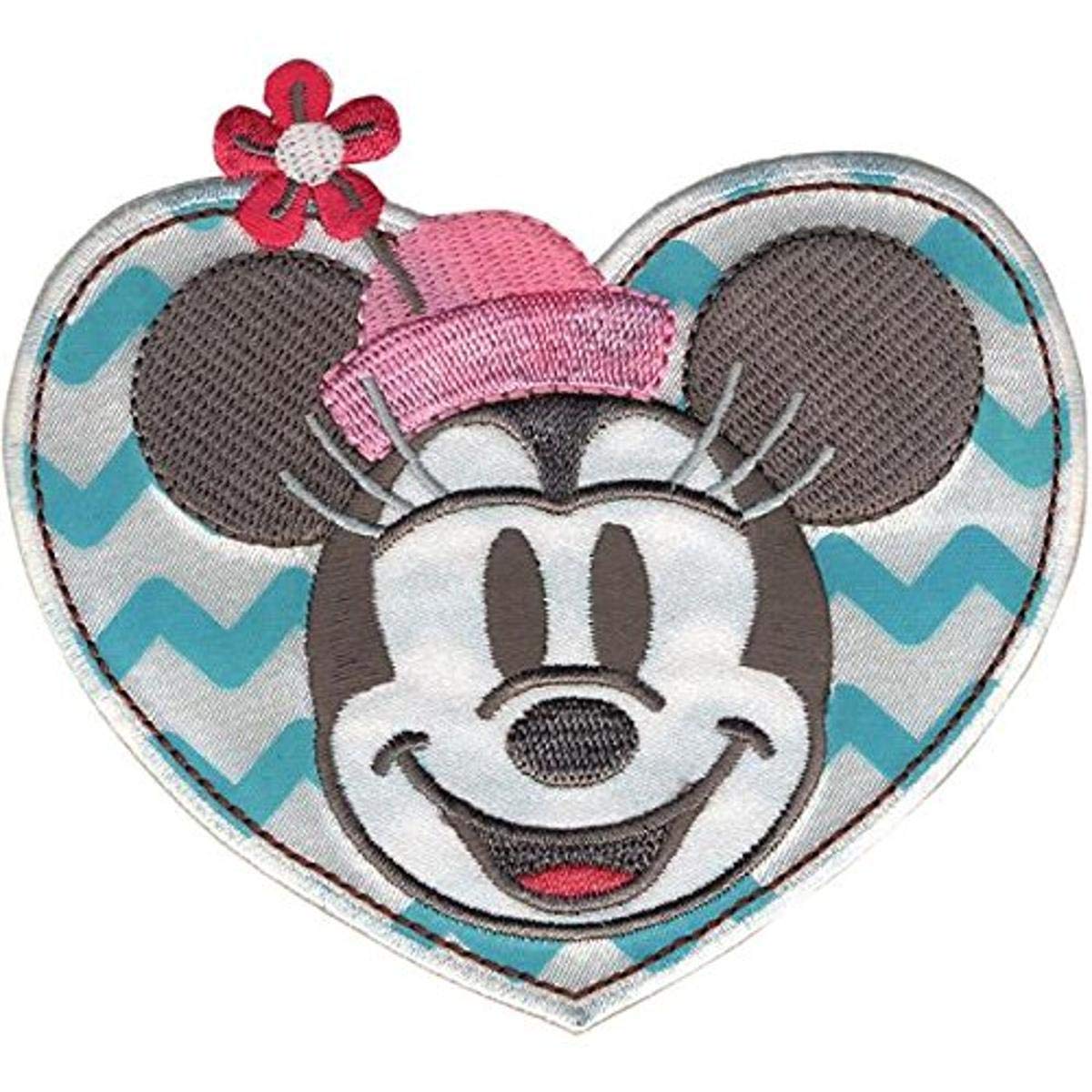 Disney Mickey Mouse & Minnie Heart Iron-On Applique Patch - Perfect for DIY T-Shirts, Jackets, Bags & Costume Embellishments