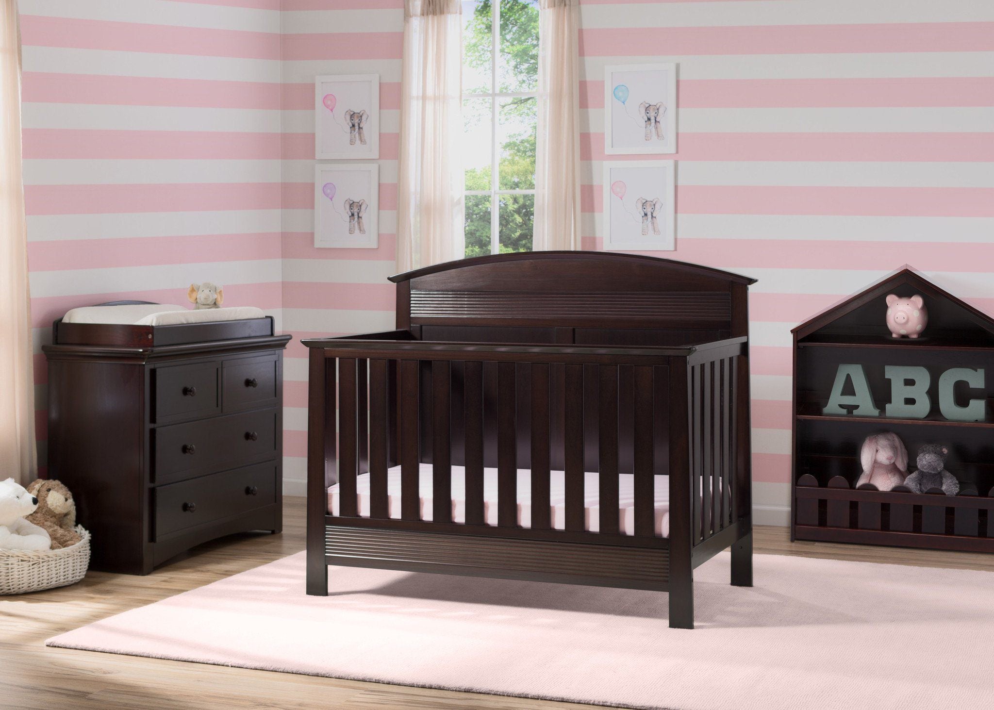 Ashland 4-in-1 Convertible Baby Crib - White Nursery Furniture for Newborn to Toddler Bed | Perfect for Modern Nursery & Bedroom Decor
