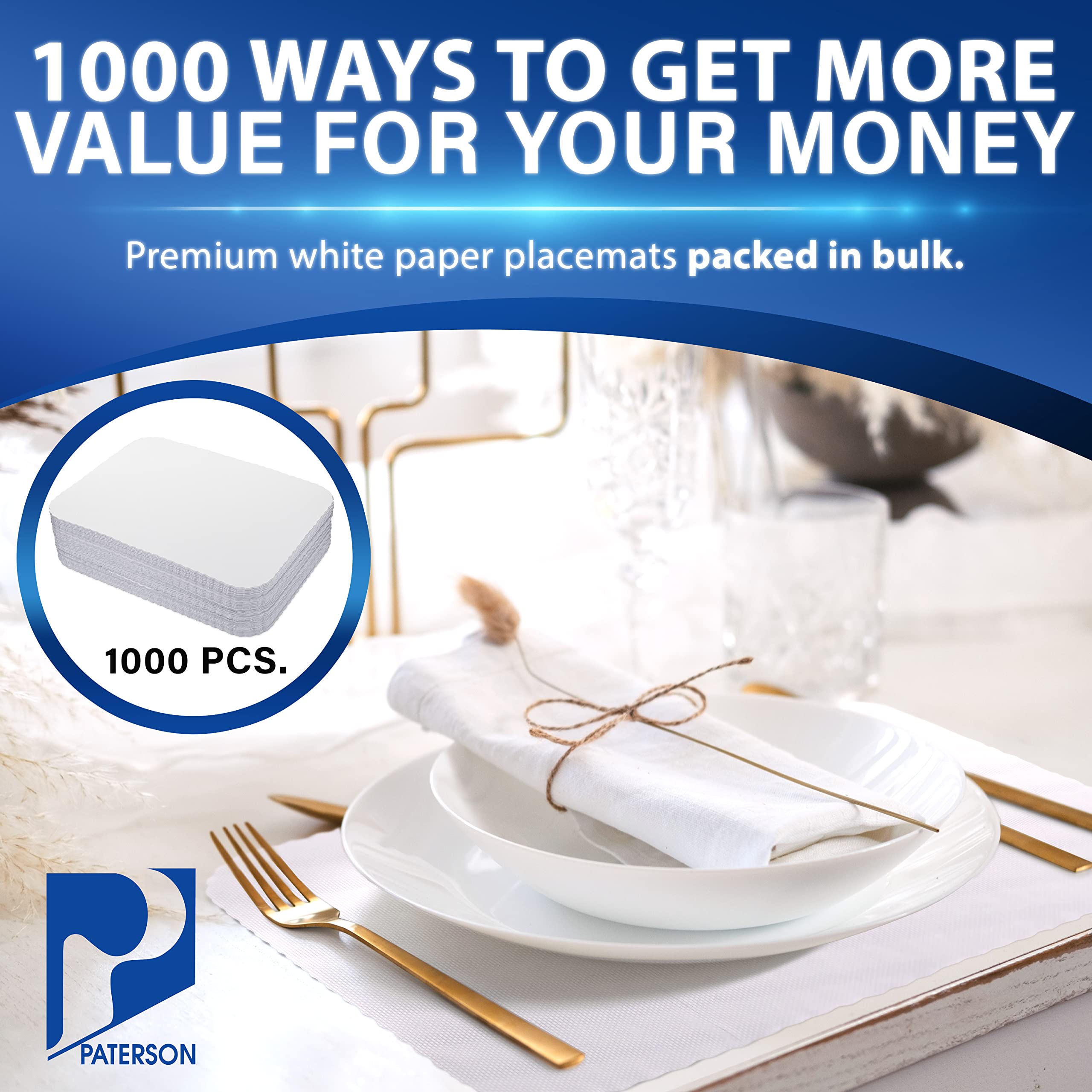 Premium White Disposable Paper Placemats 14