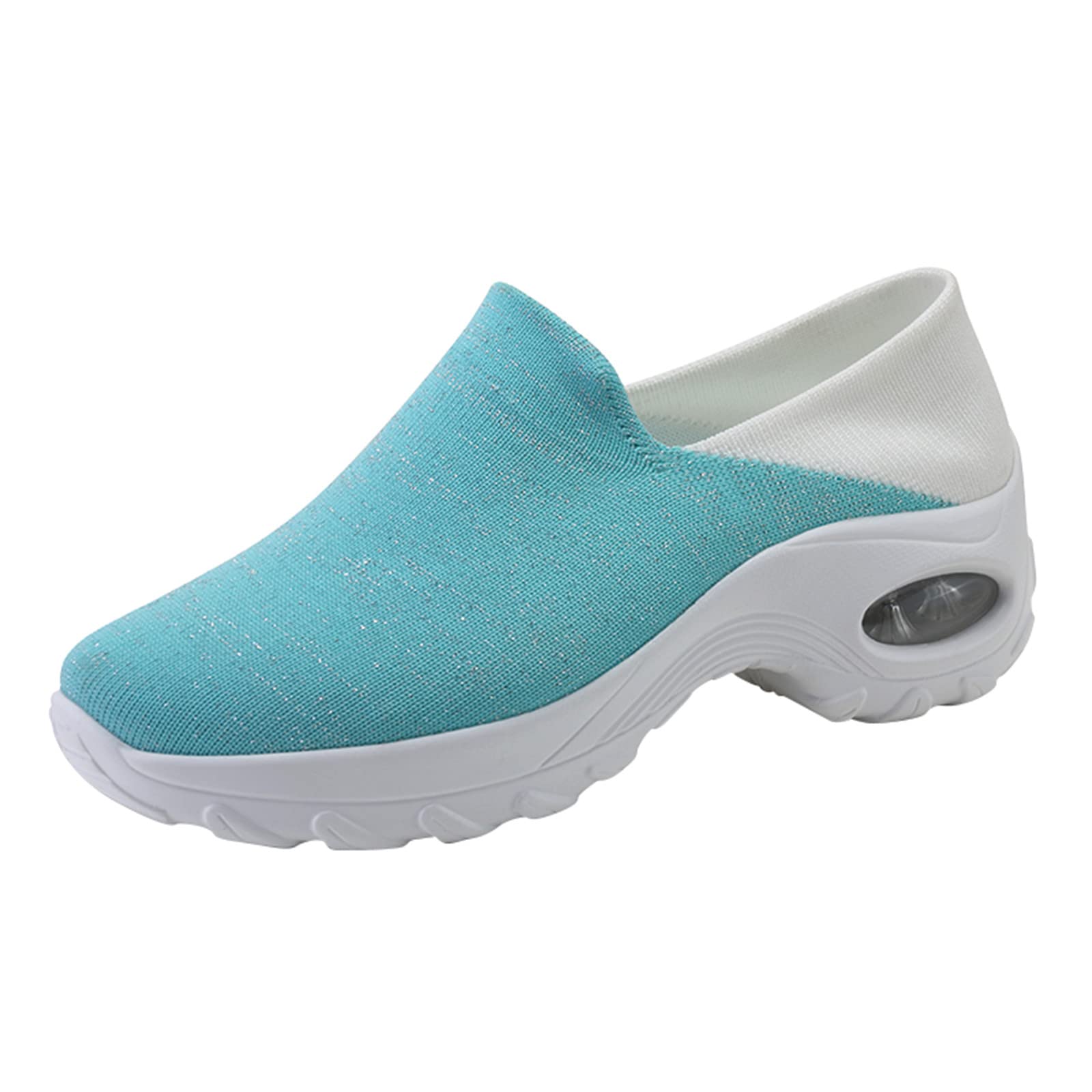 Women's Comfortable Walking Shoes with Air Cushion & Thick Wedge Sole - Fashion Sneakers for Casual Wear, Sports & Travel - Perfect for Daily Commute, Gym Workouts and Weekend Outings