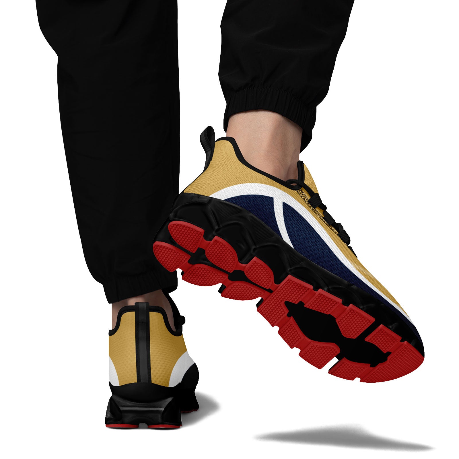 Custom Blue & Yellow Maxsoul Personalized Sneakers - Men's/Women's Size 12 (FN003XD D020391) - Perfect for Running, Gym Workouts & Casual Streetwear Fashion