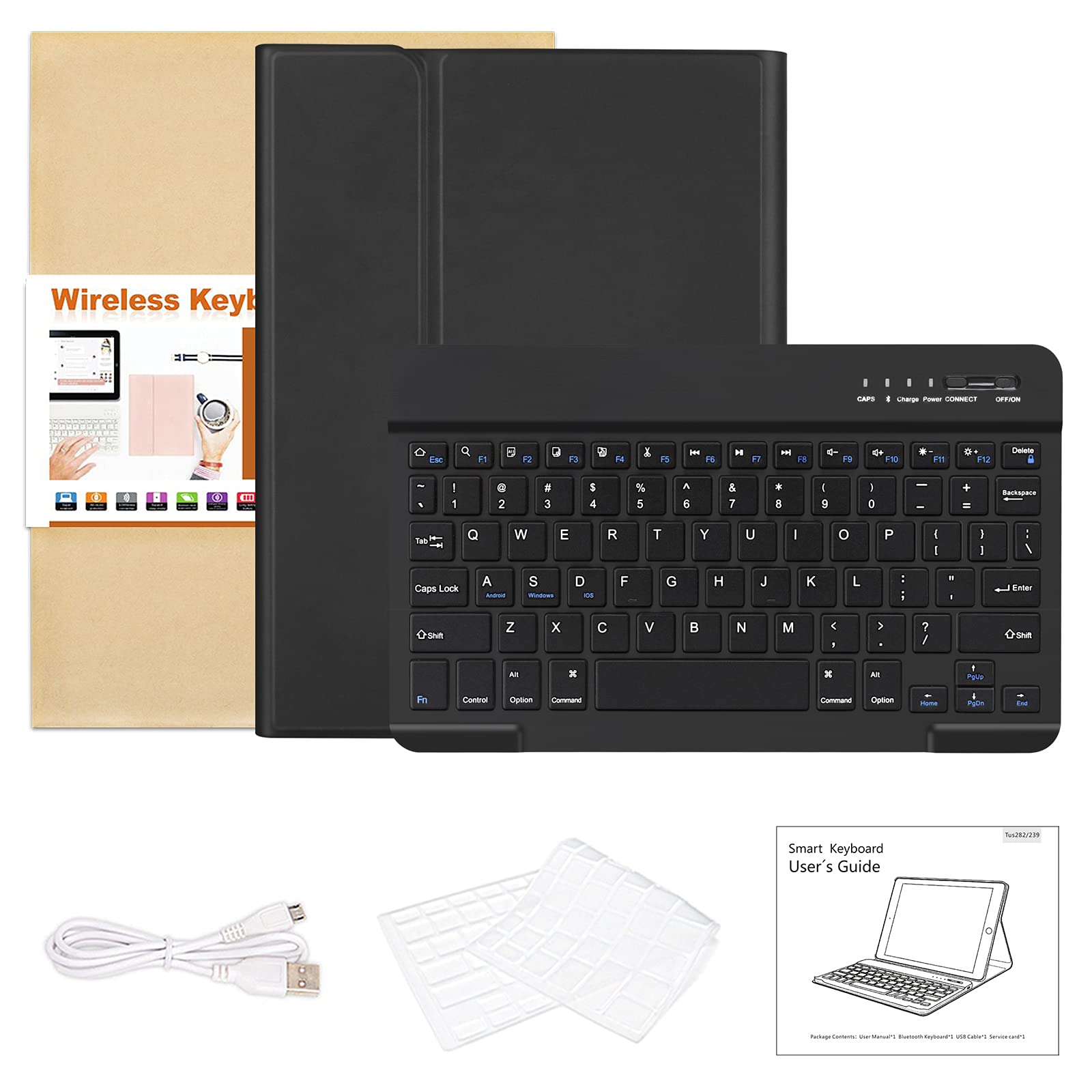 Magnetic Detachable Bluetooth Keyboard Case for iPad Air 11 inch (M3 2025/M2 2024) & iPad Pro 11 inch (1st-4th Gen) - Slim Protective Cover with Pencil Holder for 10.9