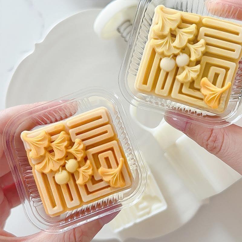 Mooncake Press Mold DIY Kit - Hand Pressed Mooncake Maker with Happiness Flower Stamp (75g) for Homemade Mooncakes, Pastries & Asian Desserts | Perfect for Mid-Autumn Festival, Baking Enthusiasts & Gift Making