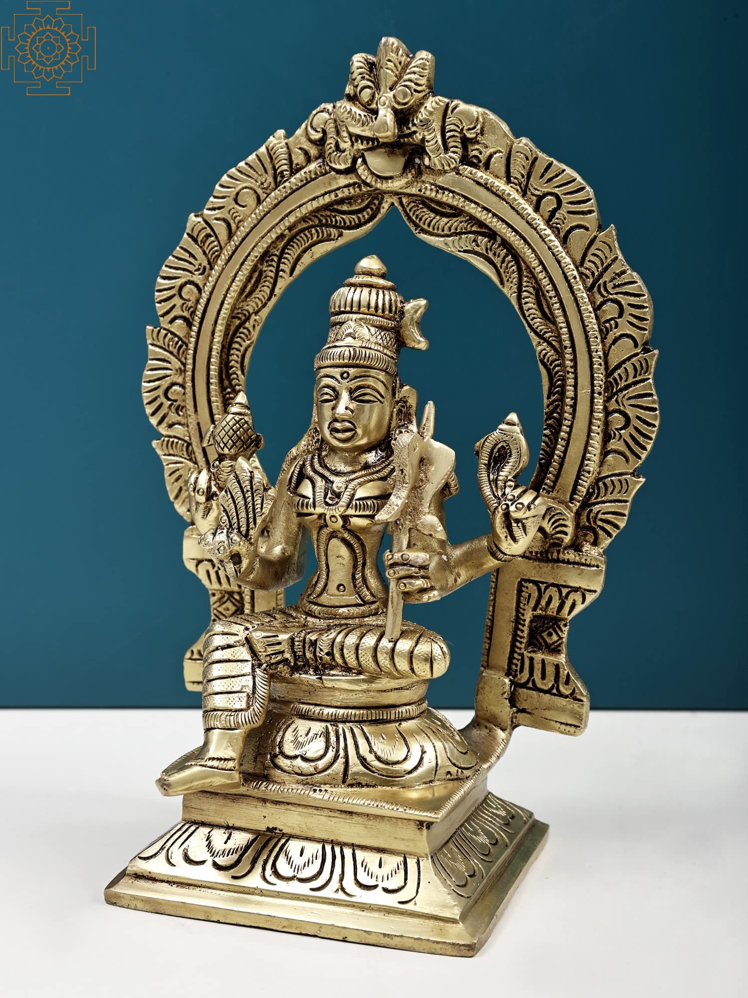 7 Inch Goddess Rajarajeshwari Tripura Sundari Statue - Handmade Brass Hindu Deity Idol for Home Altar, Meditation & Spiritual Decor