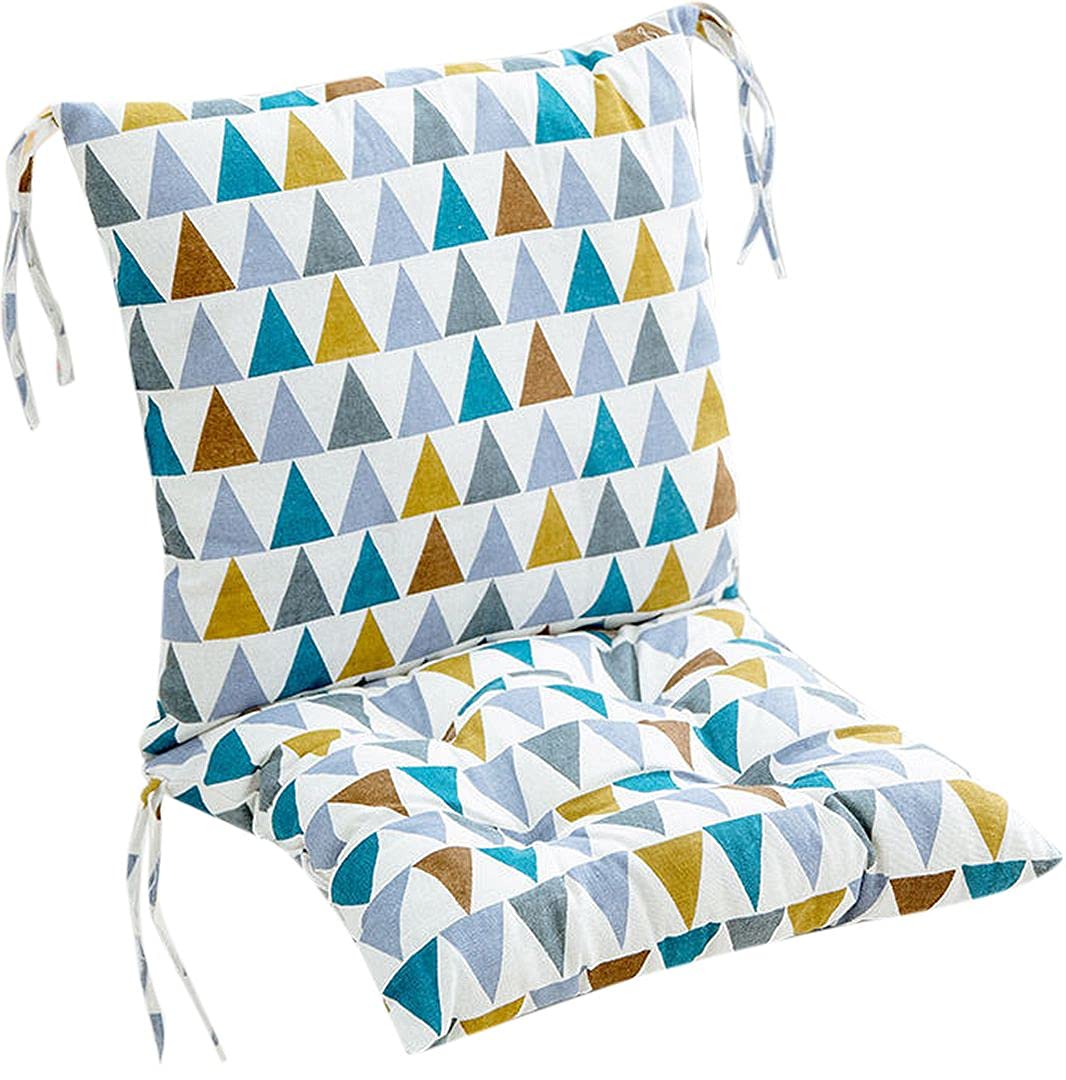 ChezMax Thickened Cotton Linen Chair Cushion - Detachable Seat & Back Cushion with Ties for Office, Patio, Bedroom, Living Room - Comfortable Support for Home & Outdoor Use