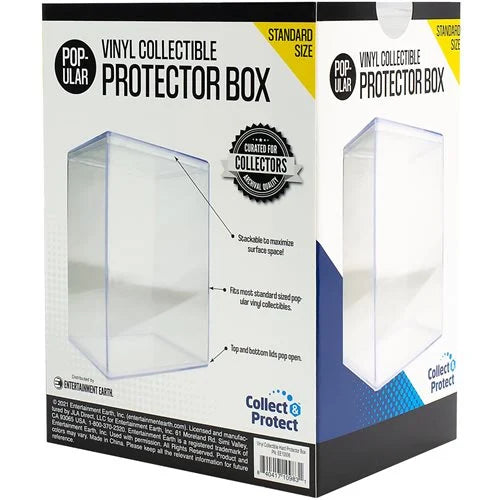 Entertainment Earth Premium Vinyl Record Protector Box - Hard Interlocking Storage Case for Collectible Vinyl Records - Perfect for Display & Safekeeping
