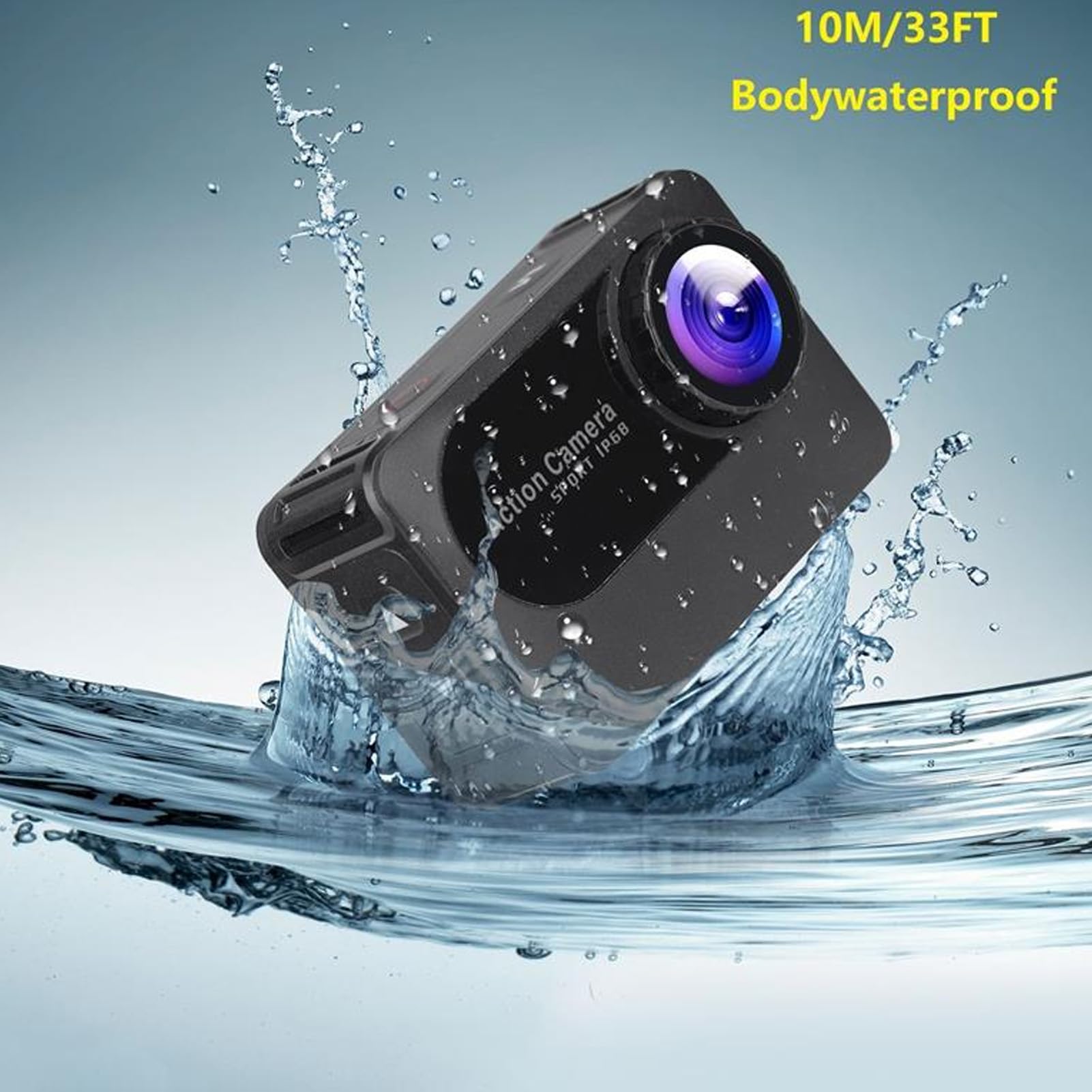 4K Ultra HD WiFi Action Camera - 170° Wide Angle Waterproof Sports Camera with LED Indicator | 10 Hours Battery Life | Multi-Mode for Outdoor Adventures, Travel Vlogging, Underwater Diving & Extreme Sports