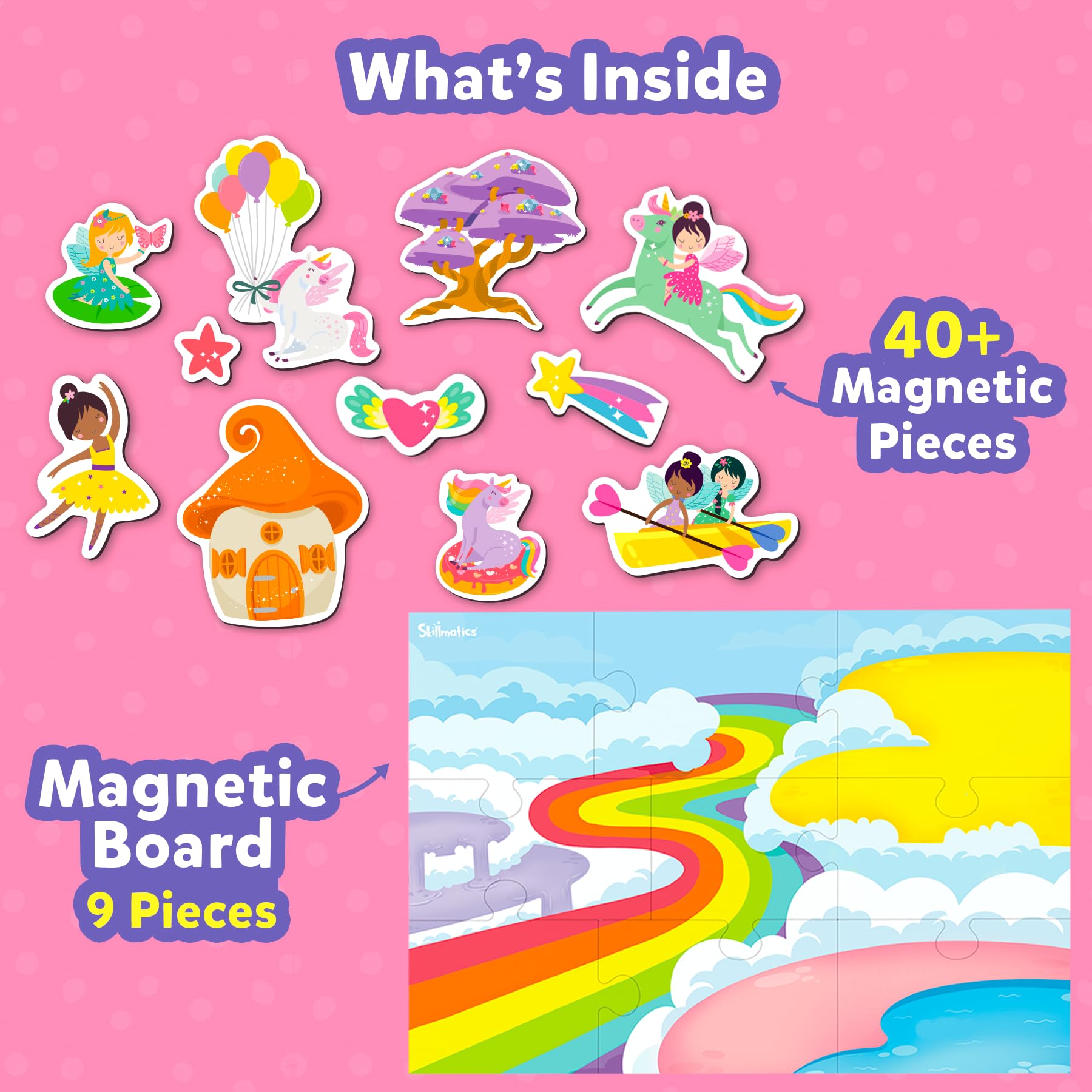 Magnetopia Princess Unicorn Toy Set - 40+ Magnetic Pieces for Kids Ages 3-7 | Pretend Play & Preschool Learning Gift