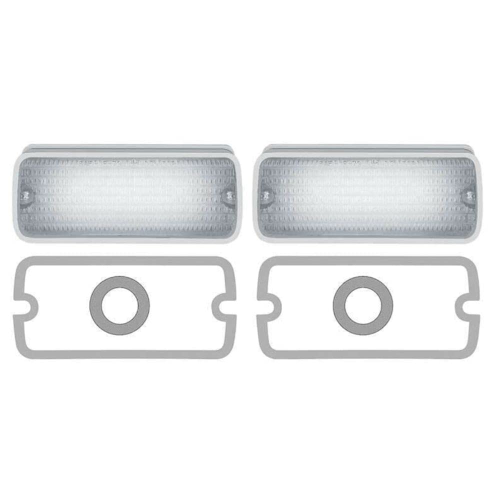 ZZXIA MA2097 Park Lamp Lens Set with Gaskets - Replacement Headlight Cover for Car, Truck, SUV - Durable & Weatherproof for Outdoor Use