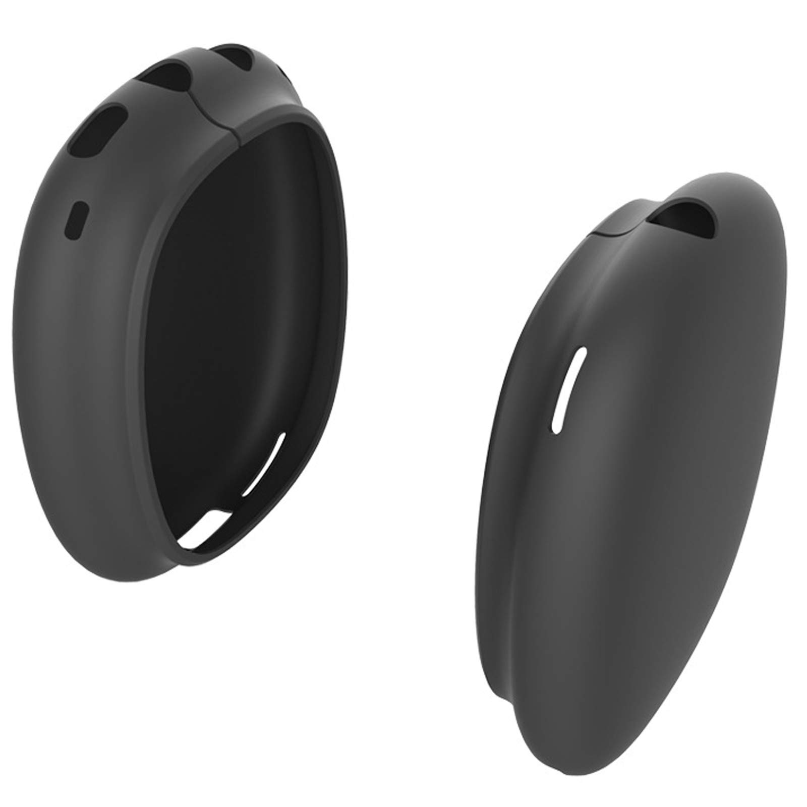 Youkei Silicone Protective Case Cover for AirPods Max - Shockproof Skin Cover with Earcup Protectors & Cushions Replacement (Black) - Perfect for Travel, Gym, and Daily Use