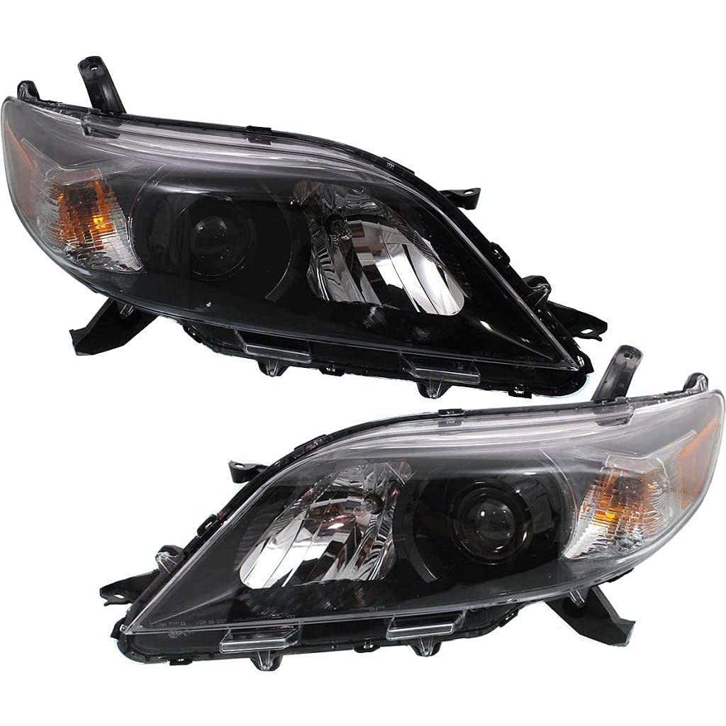 2011-2014 Toyota Sienna Replacement Headlights Pair - Driver & Passenger Side (SE TO2502207 TO2503207) | OEM 81150-05050 & 81110-08050 | Perfect for Night Driving & Road Safety