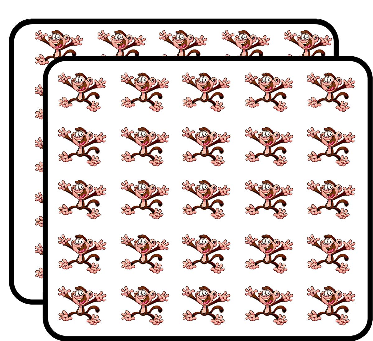 50 Pack 1 Inch Monkey Jumping Vinyl Stickers - Durable Waterproof Decals for Laptops, Cars, Phones | Perfect for DIY Crafts, Scrapbooking & Personalizing Devices