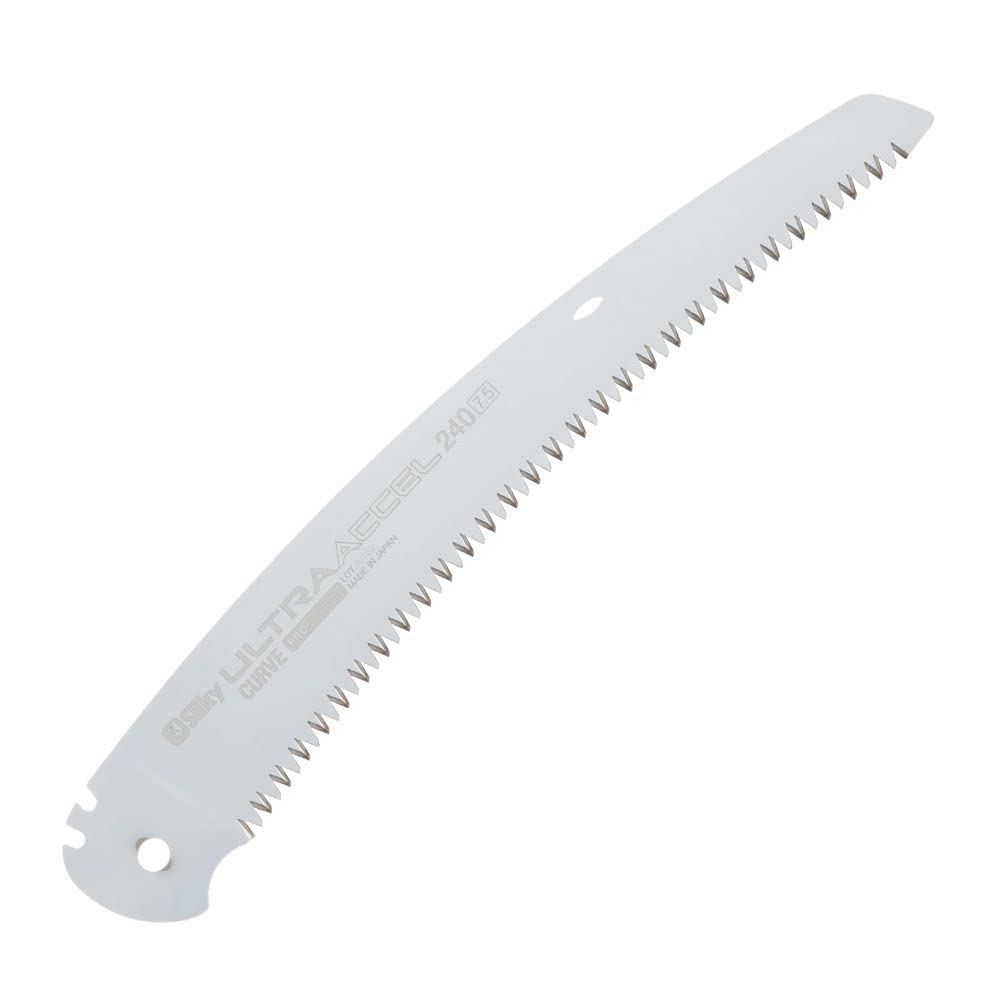 Silky Replacement Blade Ultra Accel 240mm Curved Saw Blade with Large Teeth (Model 447-24) - Perfect for Woodworking, Pruning, and Outdoor Cutting Tasks