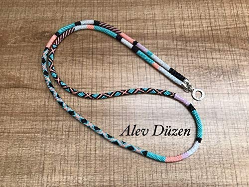 Handmade Beaded Eyeglass Lanyard with Leaf Design - Adjustable Necklace Holder for Glasses & Sunglasses - Perfect for Reading, Driving, and Outdoor Activities