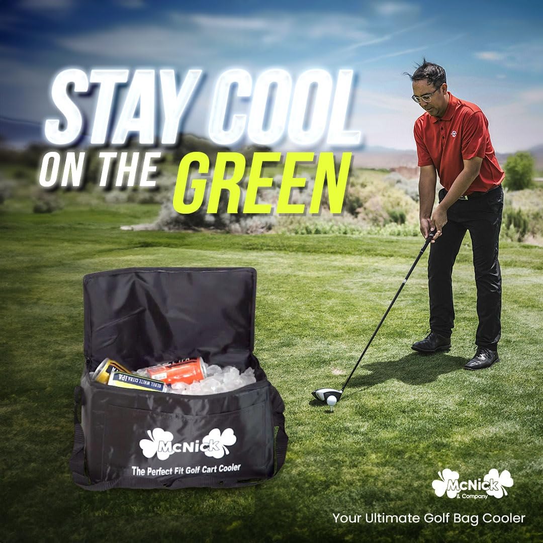 Premium Golf Cooler Bag with Beer Holder - Insulated Golf Bag Cooler Sleeve for Cold Drinks on the Course | Perfect for Golfers, Camping & Outdoor Events